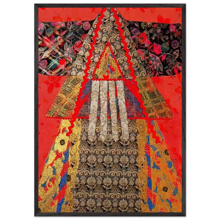 The Golden Robe - 1979 - Miriam Schapiro 70x100 cm / 28x40 inches Framed Art Print – Black Wooden Frame