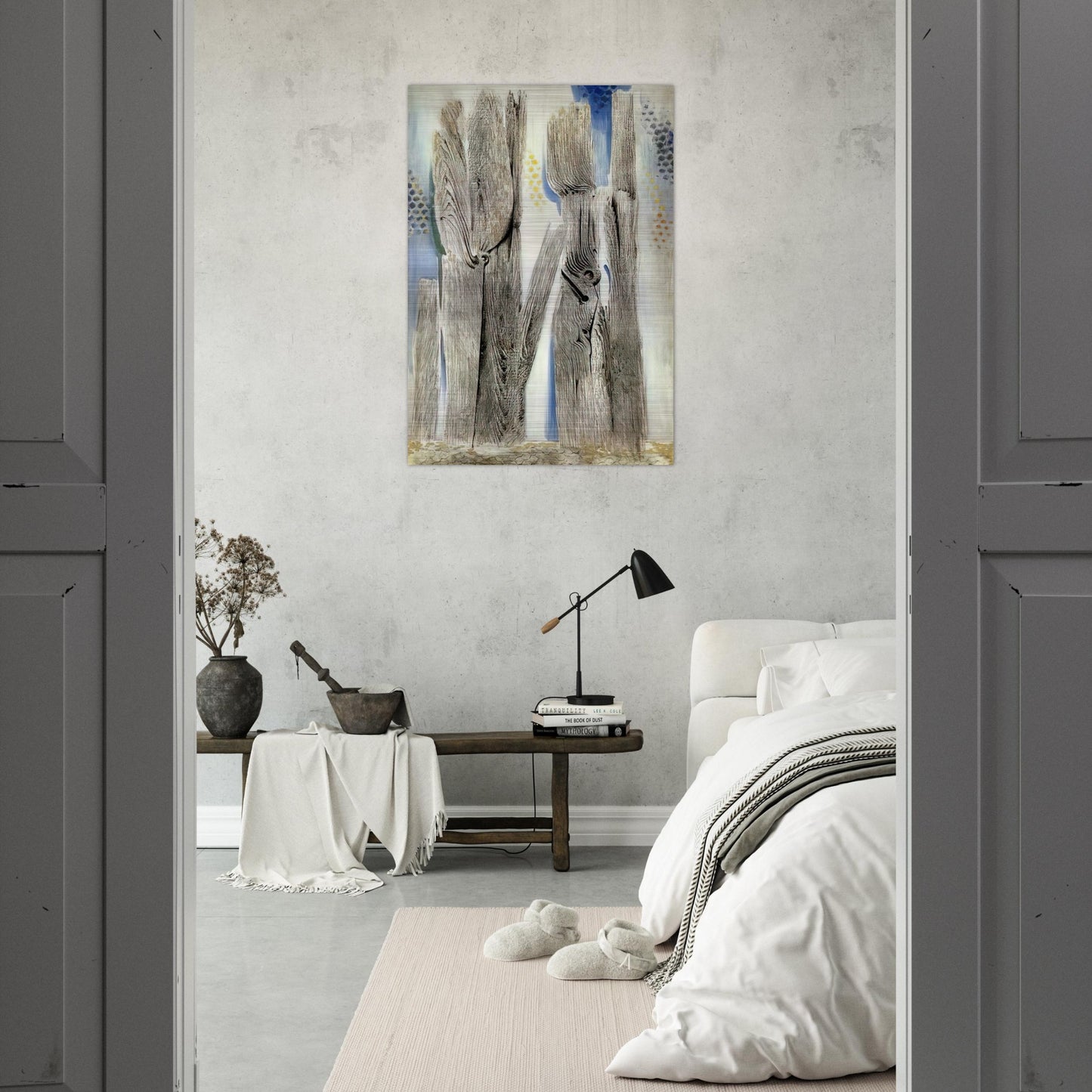 The Blue Forest - Max Ernst Brushed Aluminum Print - 70x100 cm / 28x40 inches | Max Ernst Aluminum Print | Max Ernst Prints