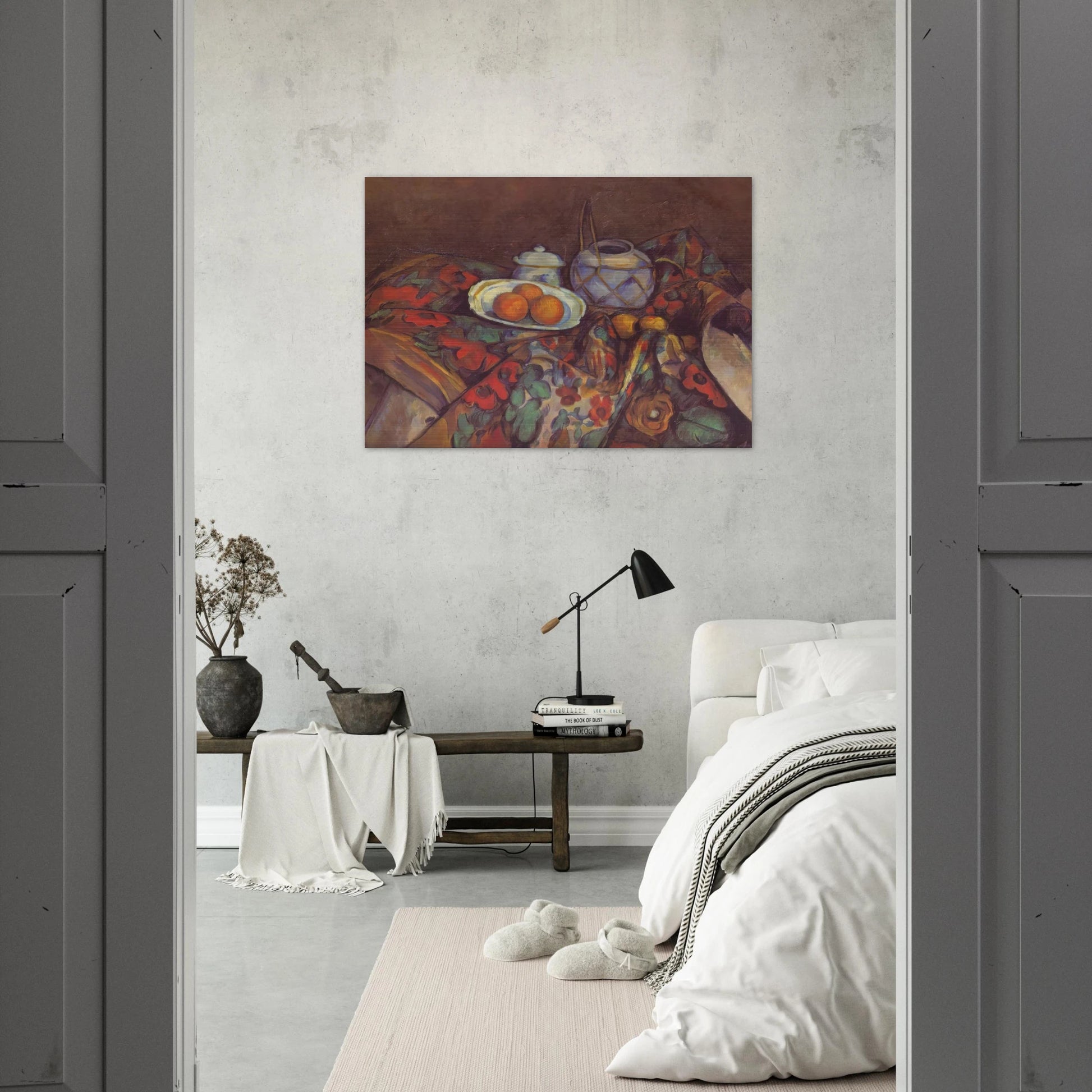 Still Life with Oranges - Paul Cézanne Brushed Aluminum Print - 70x100 cm / 28x40 inches | Paul Cézanne Aluminum Print | Paul Cézanne Prints