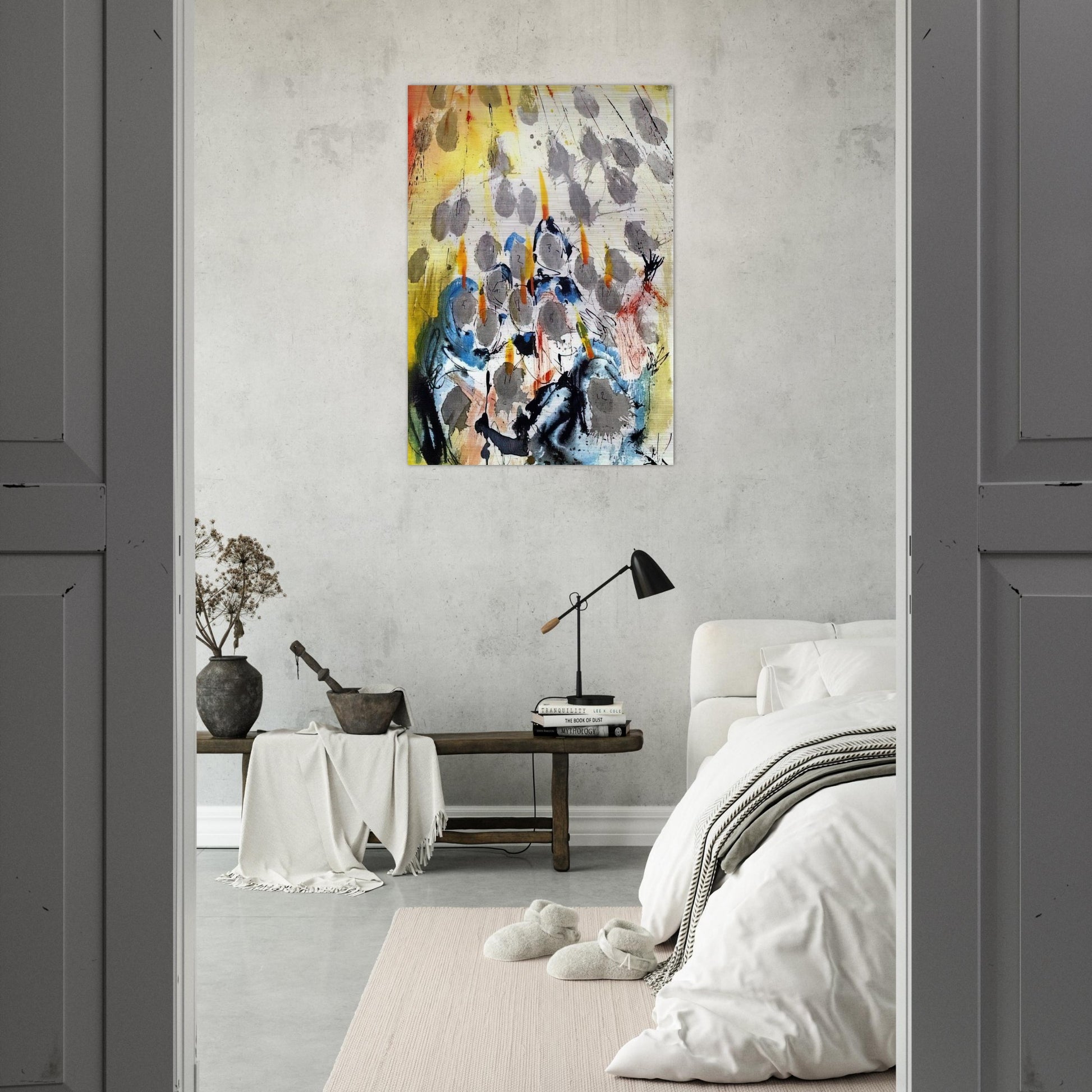APPARUERUNT ILLIS DISPERTITAE LINGUAE ACTS 1 14 1967 - Salvador Dali Brushed Aluminum Print - 70x100 cm / 28x40 inches | Salvador Dali Aluminum Print | Salvador Dali Prints