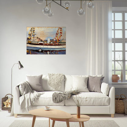 THE ENGLISH YACHT 1906 - Raoul Dufy Brushed Aluminum Print - 70x100 cm / 28x40 inches | Raoul Dufy Aluminum Print | Raoul Dufy Prints