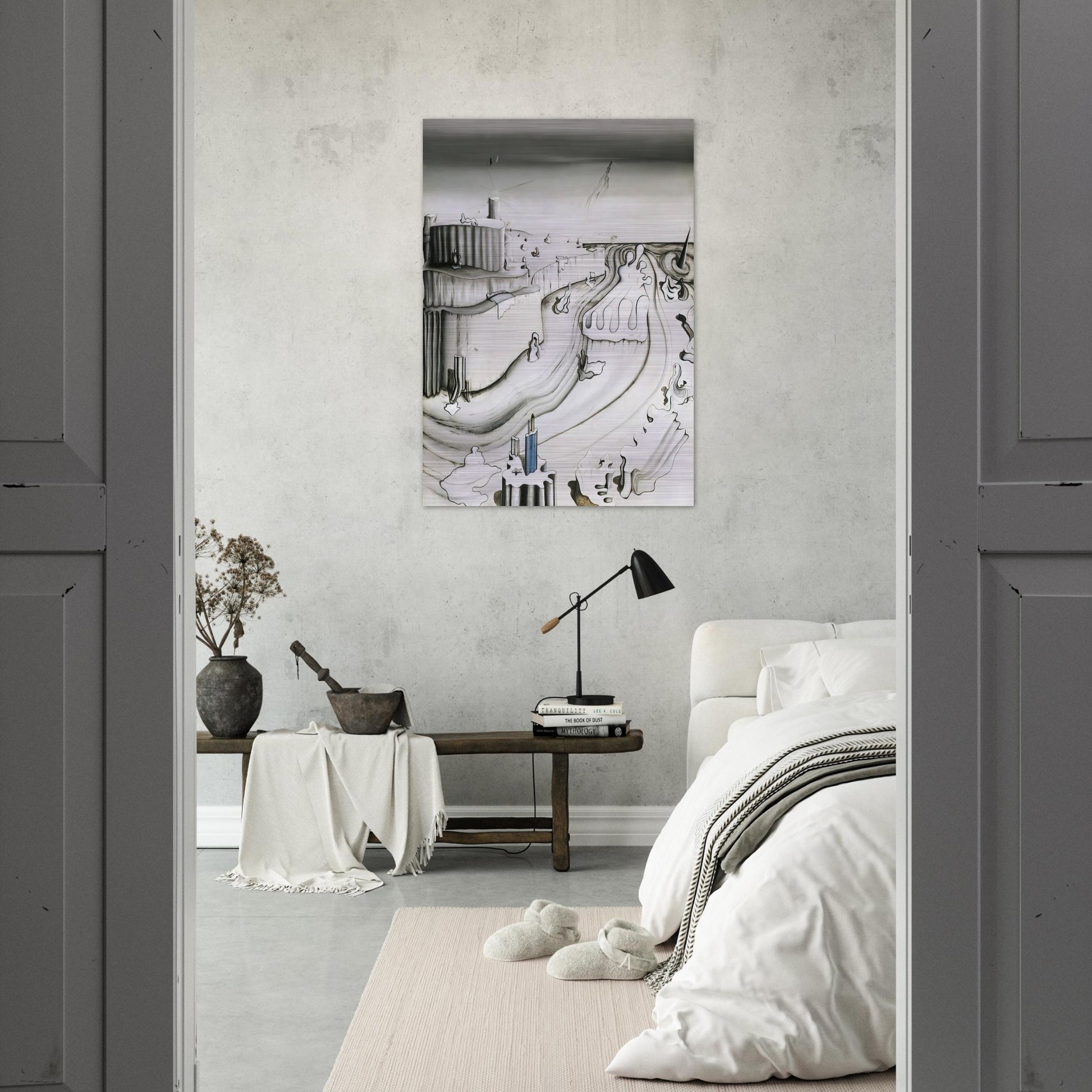 Promontory Palace - Yves Tanguy Brushed Aluminum Print - 70x100 cm / 28x40 inches | Yves Tanguy Aluminum Print | Yves Tanguy Prints