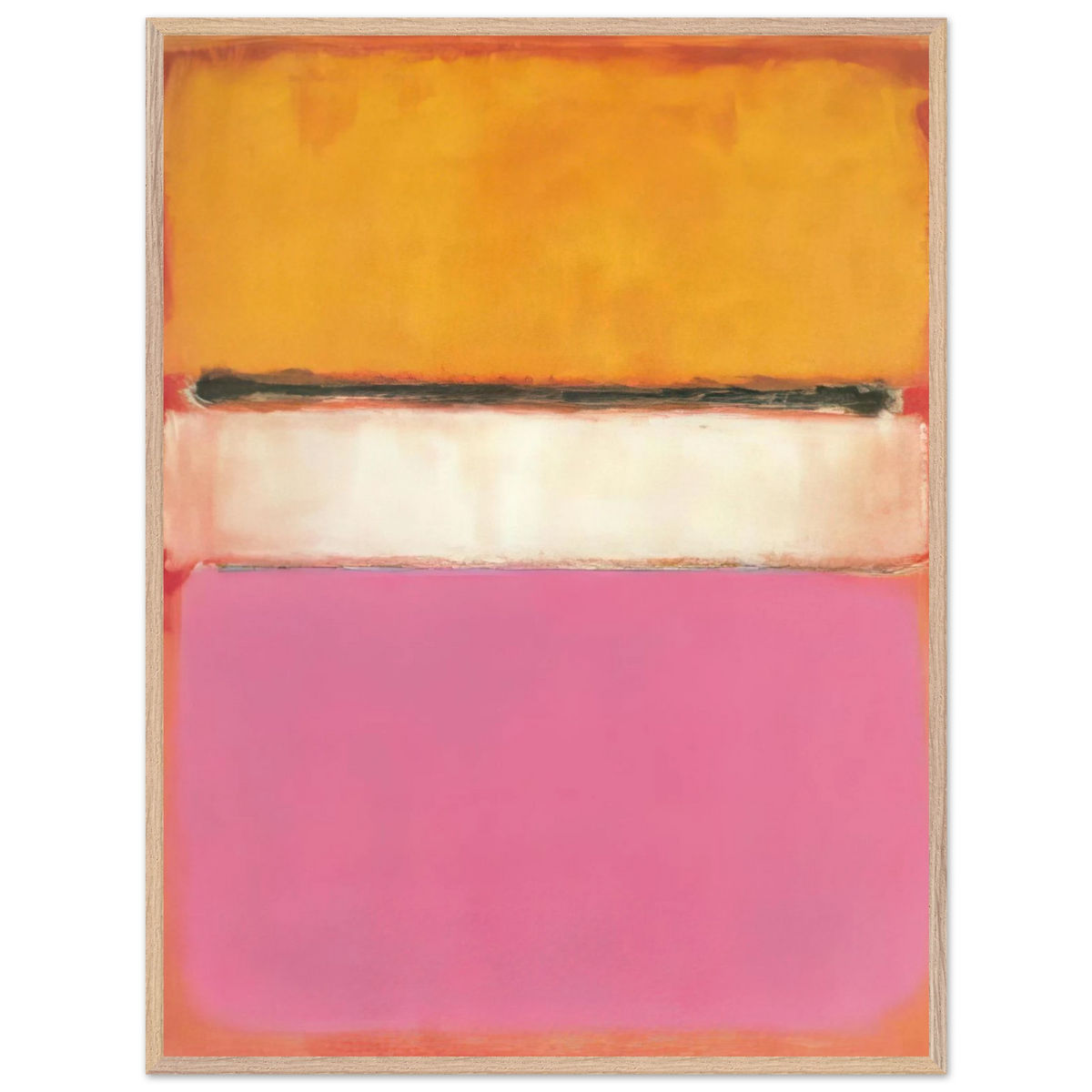 Mark Rothko - White Center Yellow, Pink and Lavender on Rose - 1950 Wall Art - 60x80 cm / 24x32 inches - Fine Art Poster-canvas - -