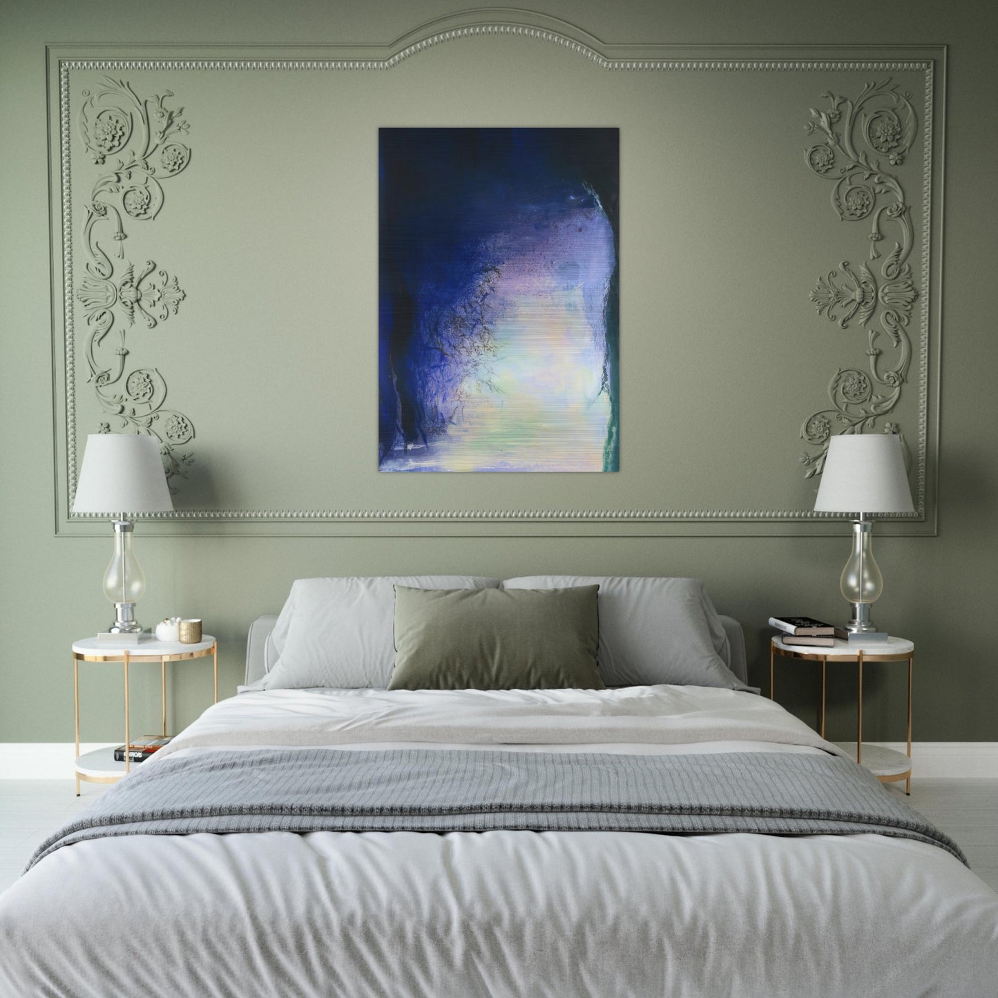 AFTER THE ECLIPSE 11 AUGUST 99 1999 - Zao Wou-Ki Brushed Aluminum Print - 70x100 cm / 28x40 inches | Zao Wou-Ki Aluminum Print | Zao Wou-Ki Prints