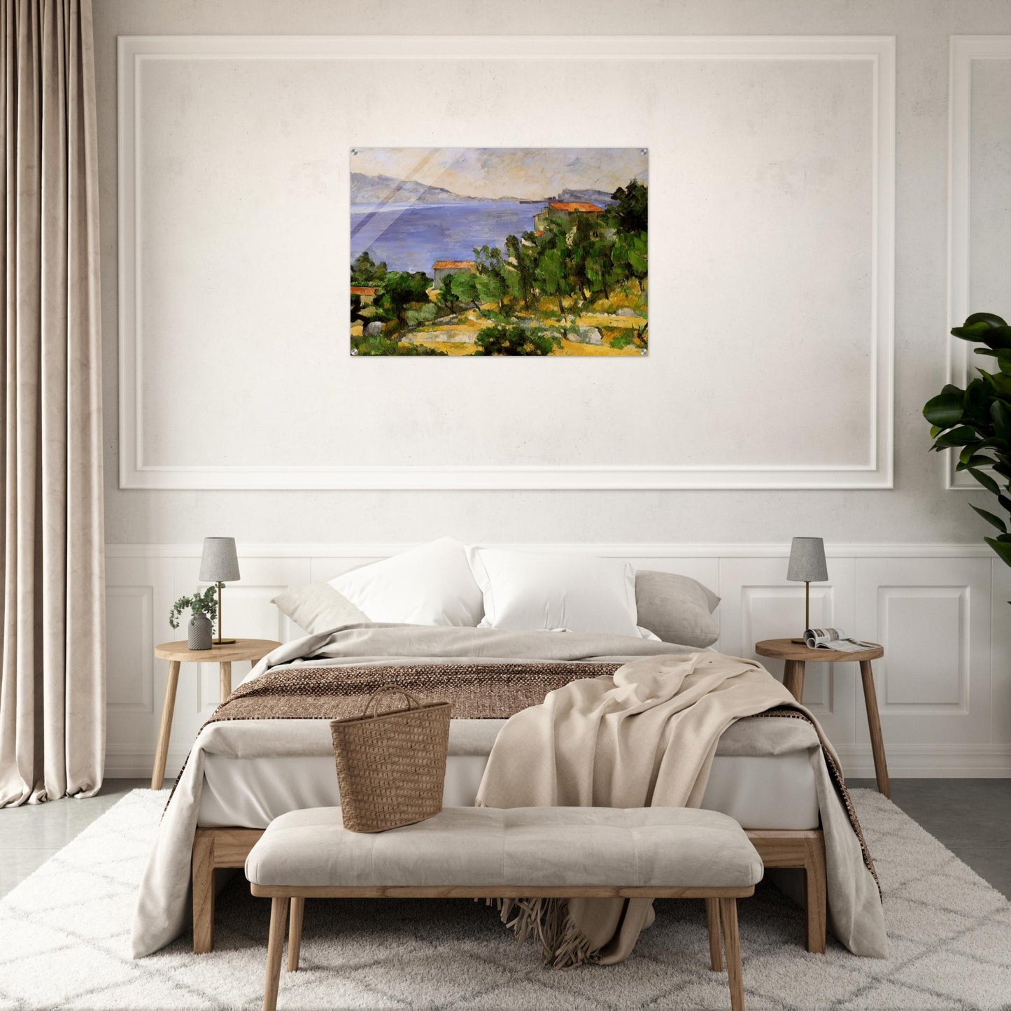 The Bay of L'Estaque from the East - Paul Cézanne Acrylic Print - 70x100 cm / 28x40″ inches | Paul Cézanne Wall Art | Paul Cézanne Prints