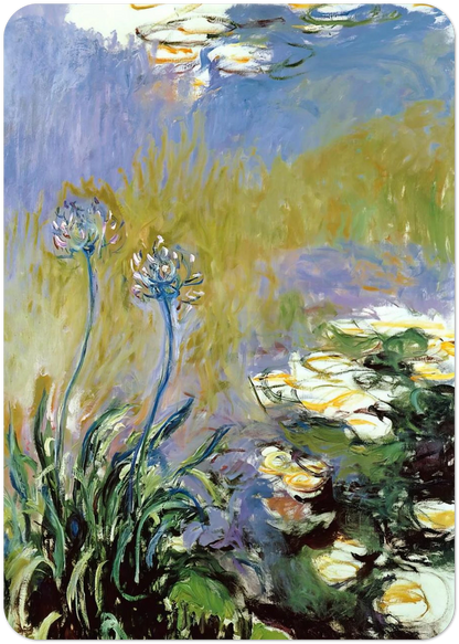 Agapanthus By claude monet Pack of 10 Post Cards | claude monet Post Cards | A6 (10.5 x 14.8 cm) - 4.1 x 5.8 inches
