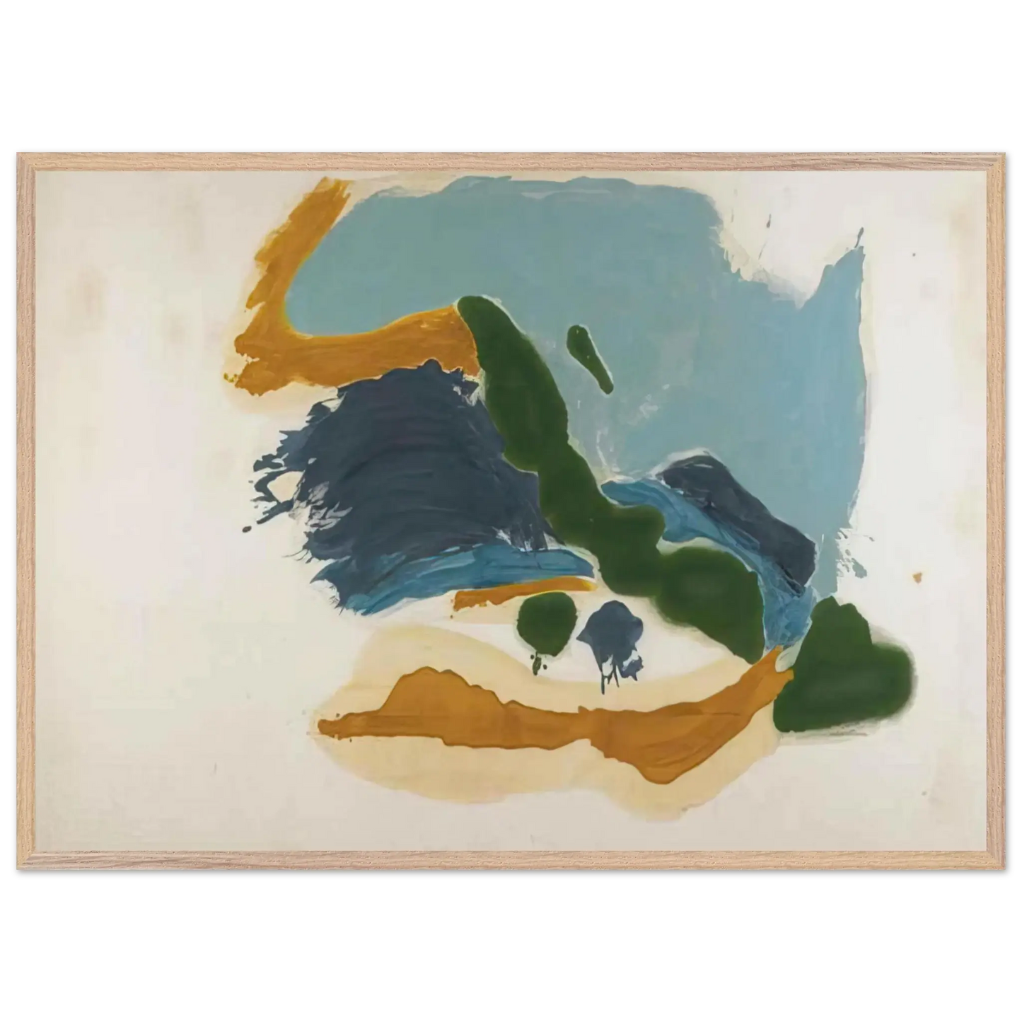 Helen Frankenthaler - Tuscany - 1963 Wall art - 27x35 cm / 11x14 Inches - Premium Wooden Framed Poster With Fine Art Paper - Black frame