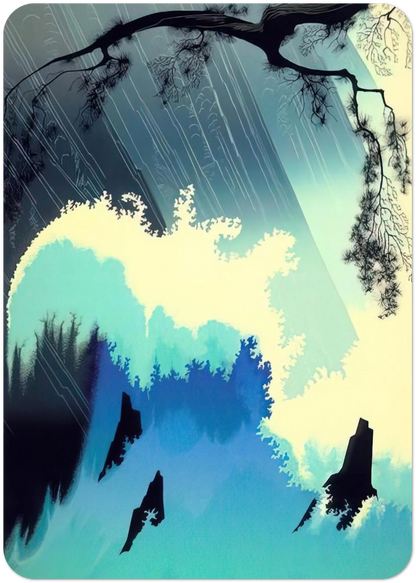 Ocean Splash By Eyvind Earle Pack of 10 Post Cards | Eyvind Earle Post Cards | A6 (10.5 x 14.8 cm) - 4.1 x 5.8 inches