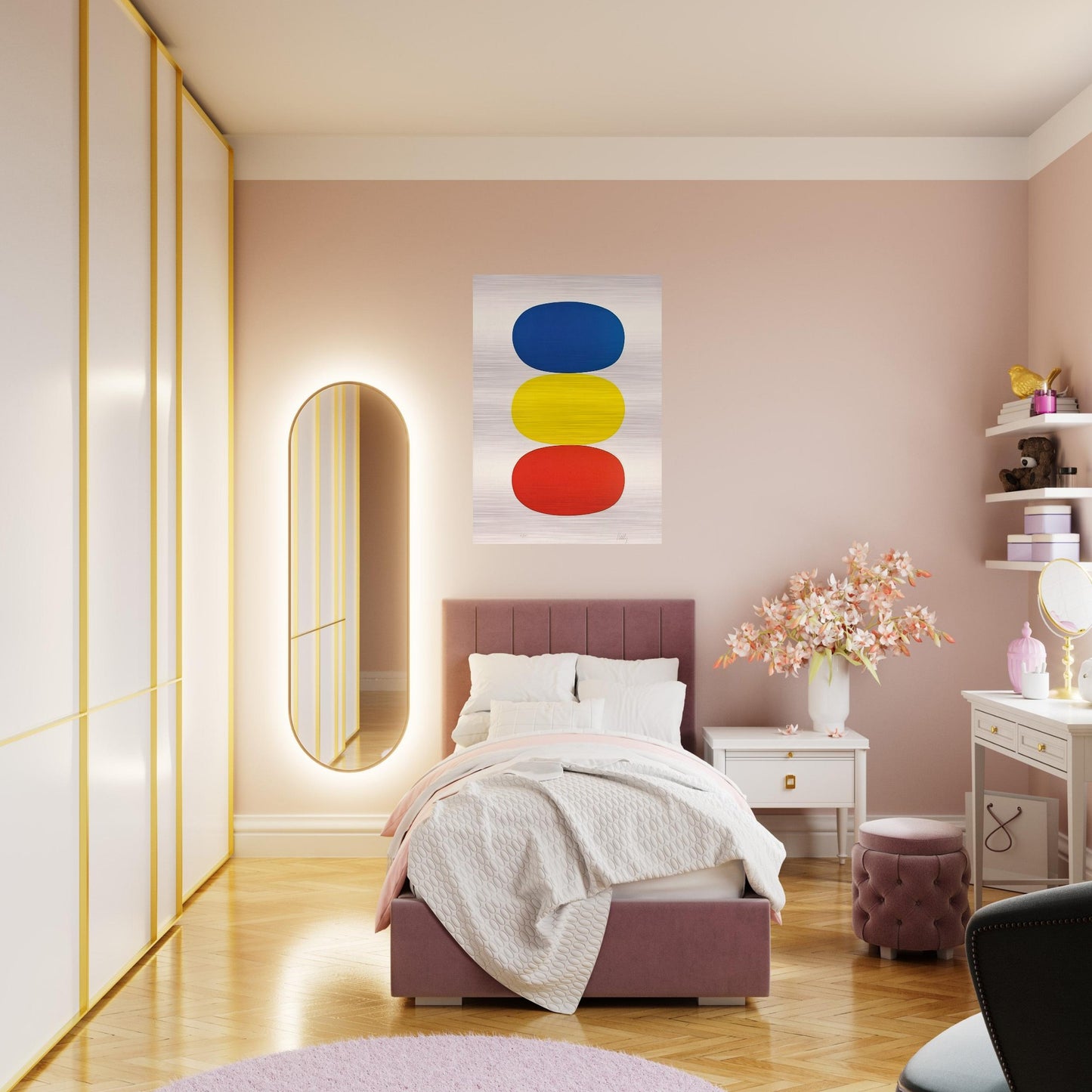 Blue and Yellow and Red-Orange - Ellsworth Kelly Brushed Aluminum Print - 70x100 cm / 28x40 inches | Ellsworth Kelly Aluminum Print | Ellsworth Kelly Prints