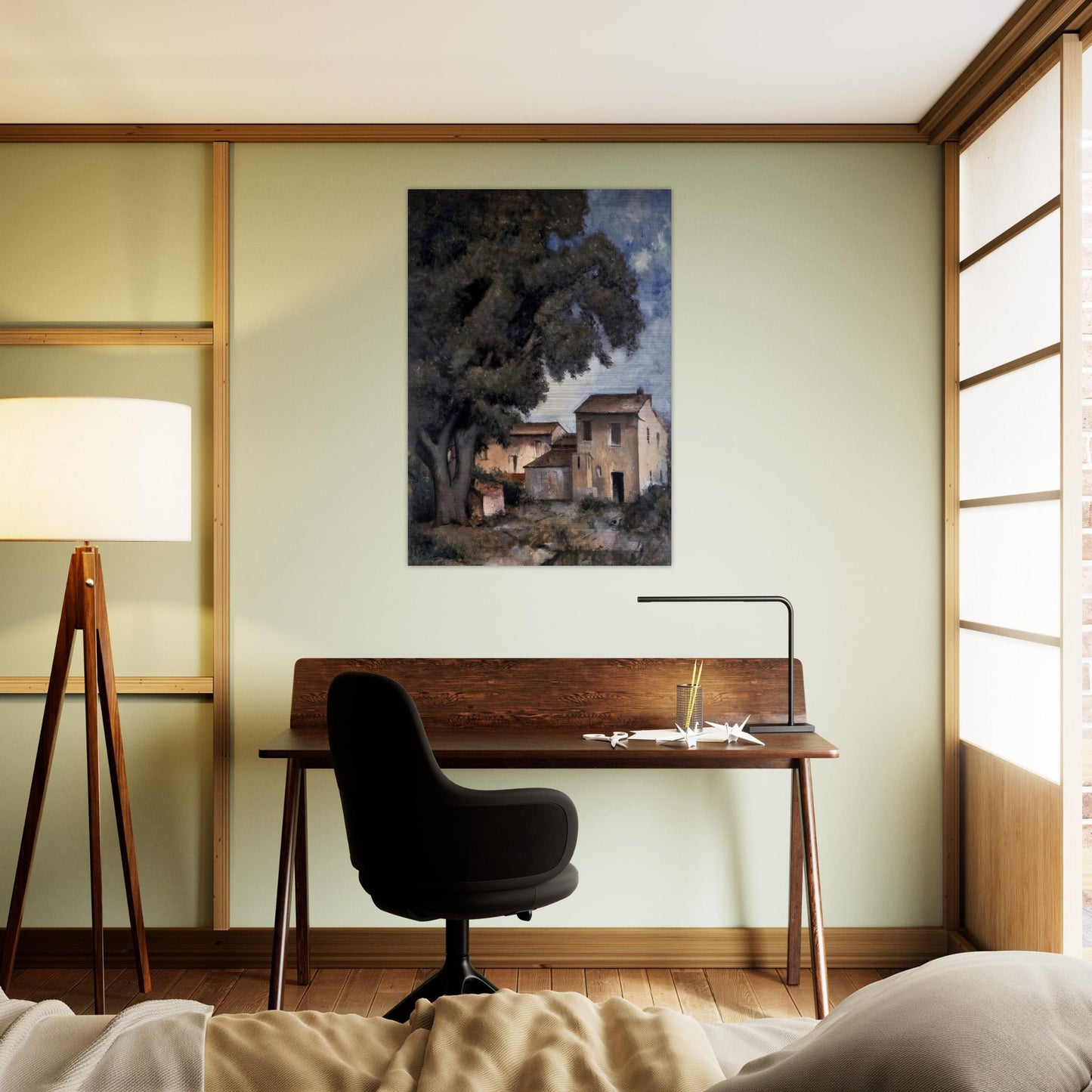 MERIGGIO 1927 - Carlo Carra Brushed Aluminum Print - 70x100 cm / 28x40 inches | Carlo Carra Aluminum Print | Carlo Carra Prints