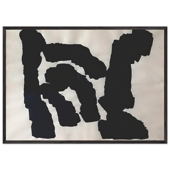 Untitled N11 - Marcel Barbeau 70x100 cm / 28x40 inches Framed Art Print – Black Wooden Frame