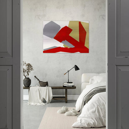 Hammer and Sickle  Special Edition  - Andy Warhol Brushed Aluminum Print - 70x100 cm / 28x40 inches | Andy Warhol Aluminum Print | Andy Warhol Prints