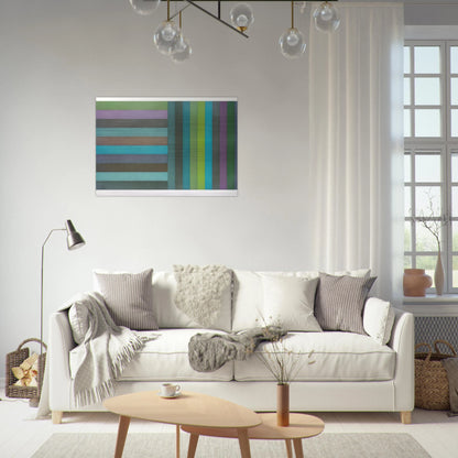 Horizontal Colour Bands and Vertical Colour Bands I - Sol LeWitt Brushed Aluminum Print - 70x100 cm / 28x40 inches | Sol LeWitt Aluminum Print | Sol LeWitt Prints