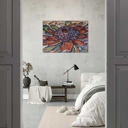 Waratah - 1928 - Grace Cossington Smith Brushed Aluminum Print - 70x100 cm / 28x40 inches | Grace Cossington Smith Aluminum Print | Grace Cossington Smith Prints