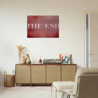 THE END 28 2003 - Edward Ruscha Brushed Aluminum Print - 70x100 cm / 28x40 inches | Edward Ruscha Aluminum Print | Edward Ruscha Prints