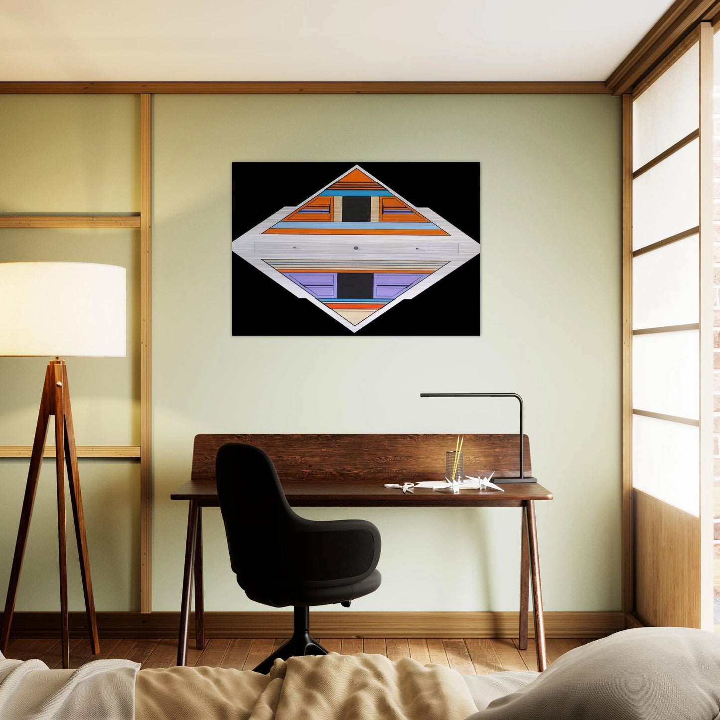 Elan - 1989 - Carmelo Arden Quin Brushed Aluminum Print - 70x100 cm / 28x40 inches | Carmelo Arden Quin Aluminum Print | Carmelo Arden Quin Prints