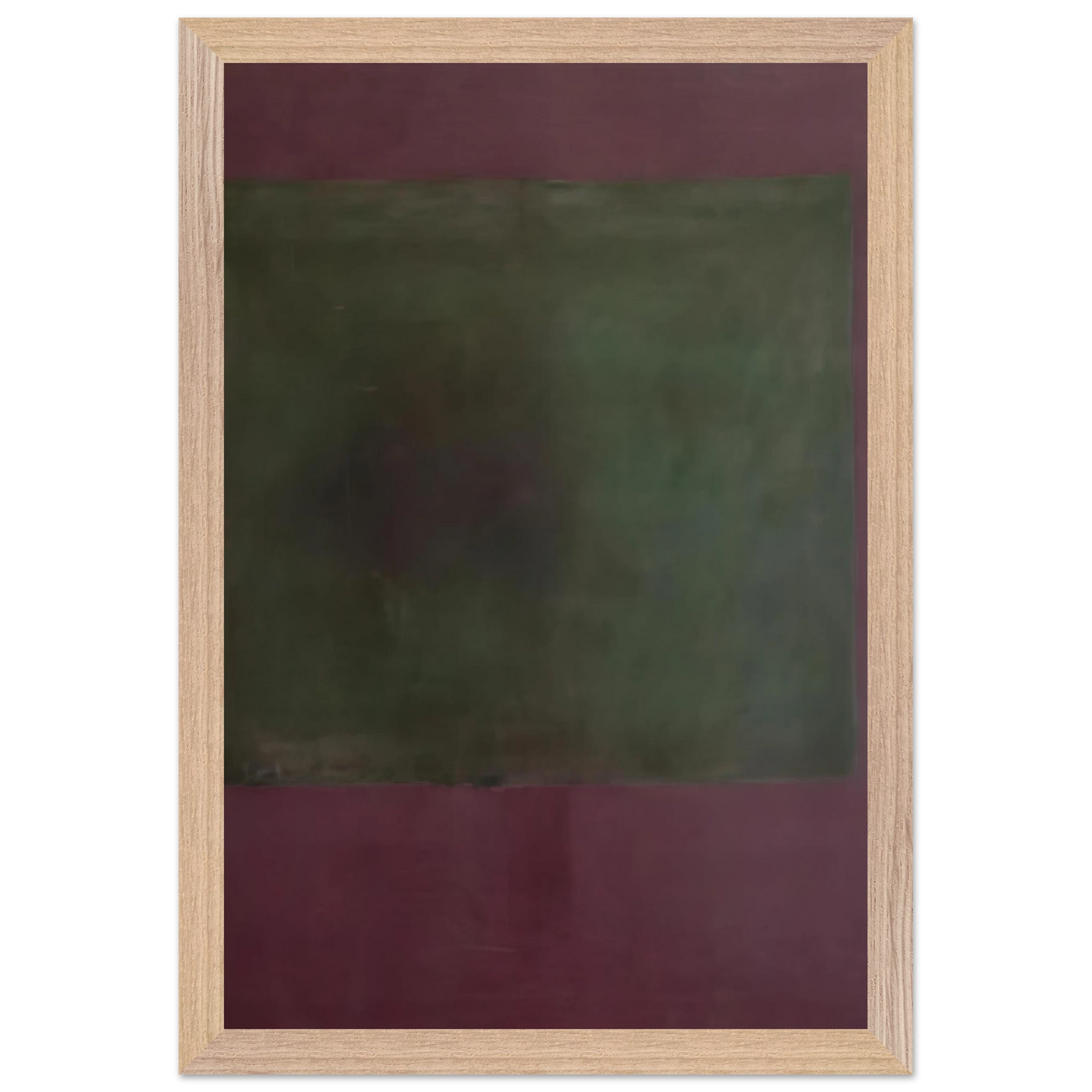 Mark Rothko - Untitled Green on Maroon - 1961 Wall Art - 21x29.7 cm / 8x12" - Premium Wooden Framed Poster With Fine Art Paper - White frame