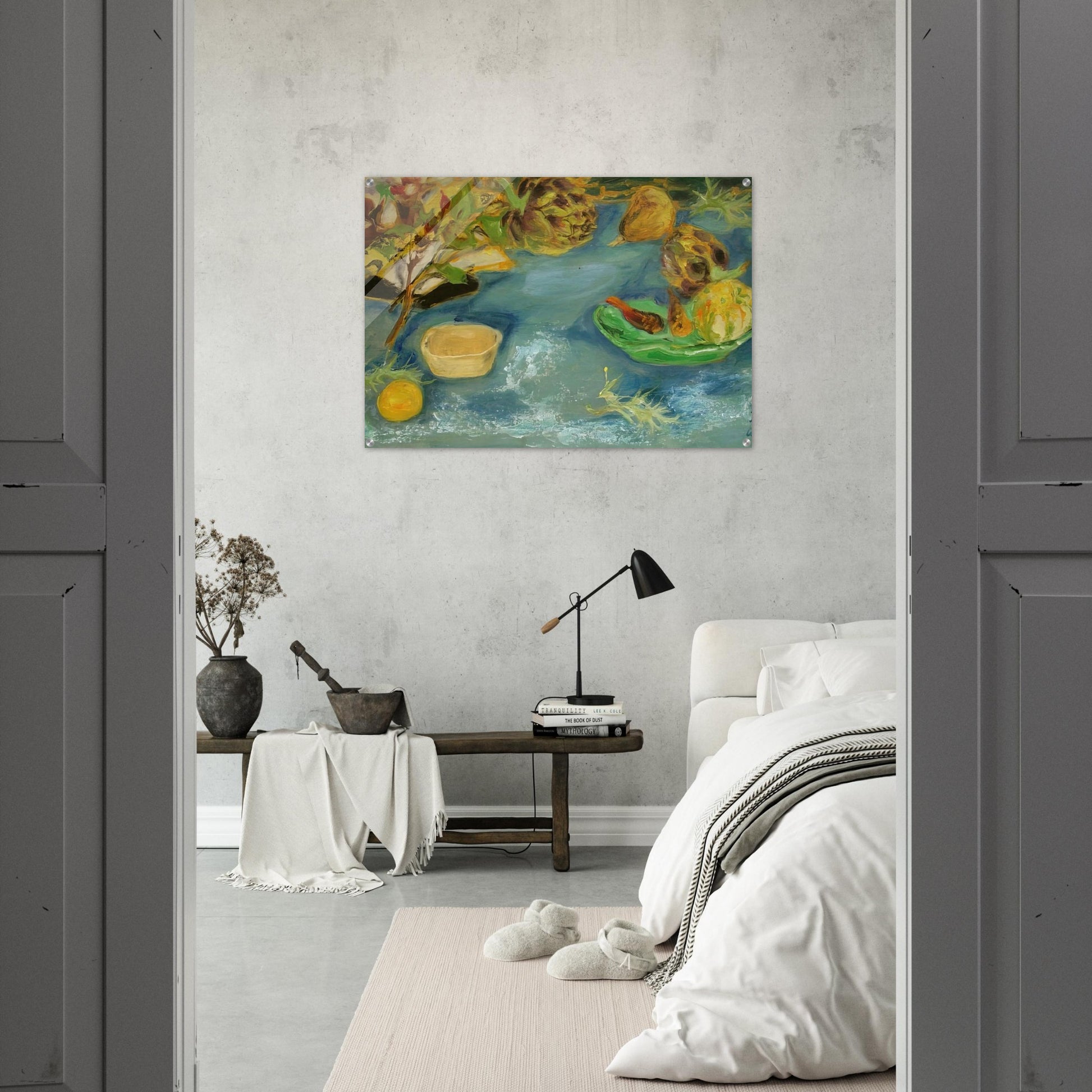 Still life with artichokes - 1956 - Le Pho Acrylic Print - 70x100 cm / 28x40″ inches