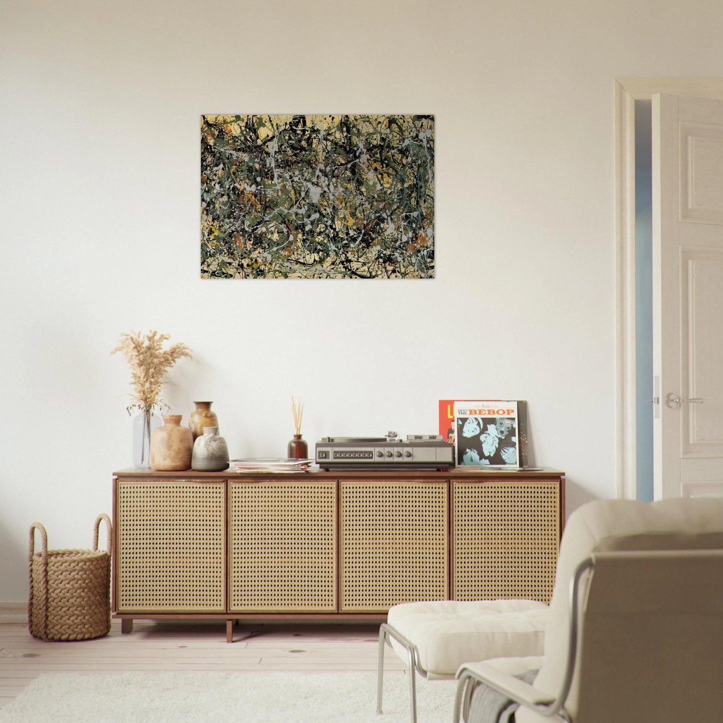 NUMBER 8 1949 - Jackson Pollock Brushed Aluminum Print - 70x100 cm / 28x40 inches | Jackson Pollock Aluminum Print | Jackson Pollock Prints