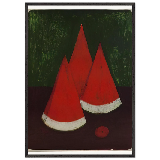 WATERMELONS - Rufino Tamayo 70x100 cm / 28x40 inches Framed Art Print – Black Wooden Frame