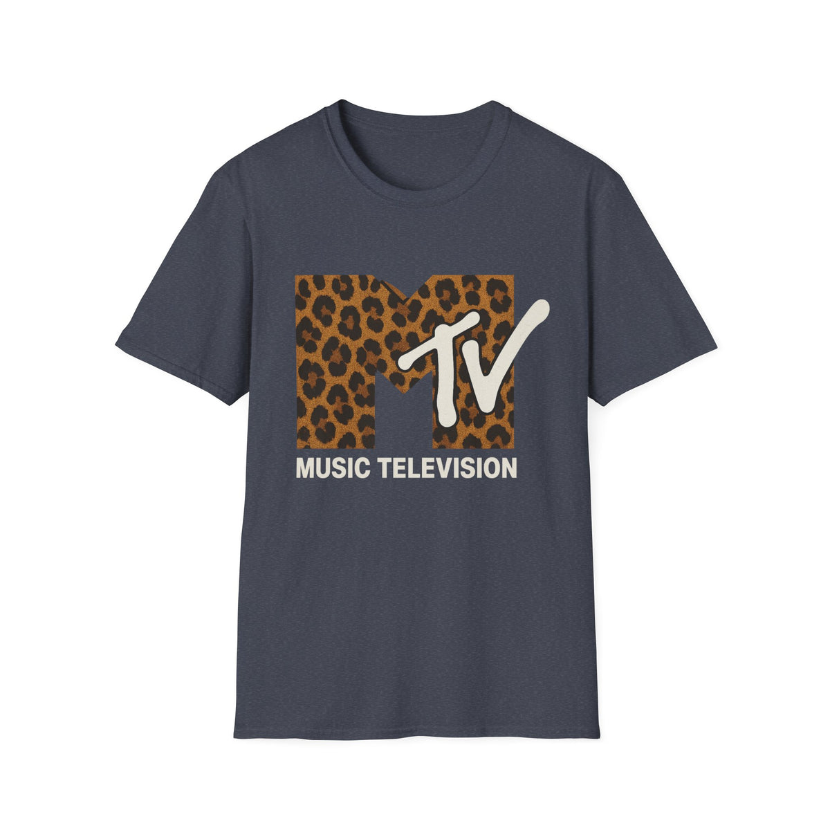 Vintage MTV Cheetah Print Grafisch T-Shirt Retro Muziek Televisie 80s 90s Throwback Band Shirt Unisex Dierenprint Rock Shirt