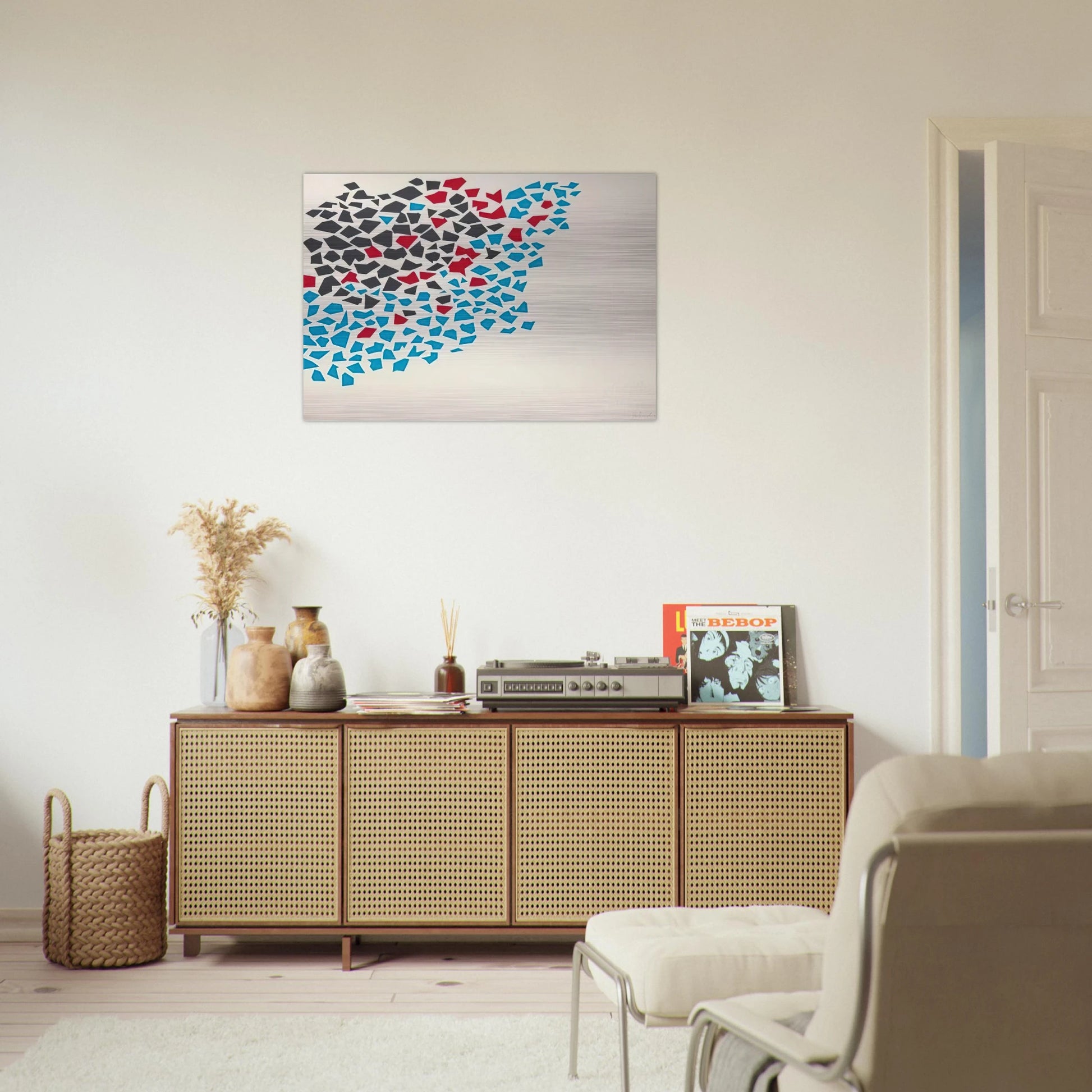 Abstract Composition - 1980 - Robert Goodnough Brushed Aluminum Print - 70x100 cm / 28x40 inches | Robert Goodnough Aluminum Print | Robert Goodnough Prints