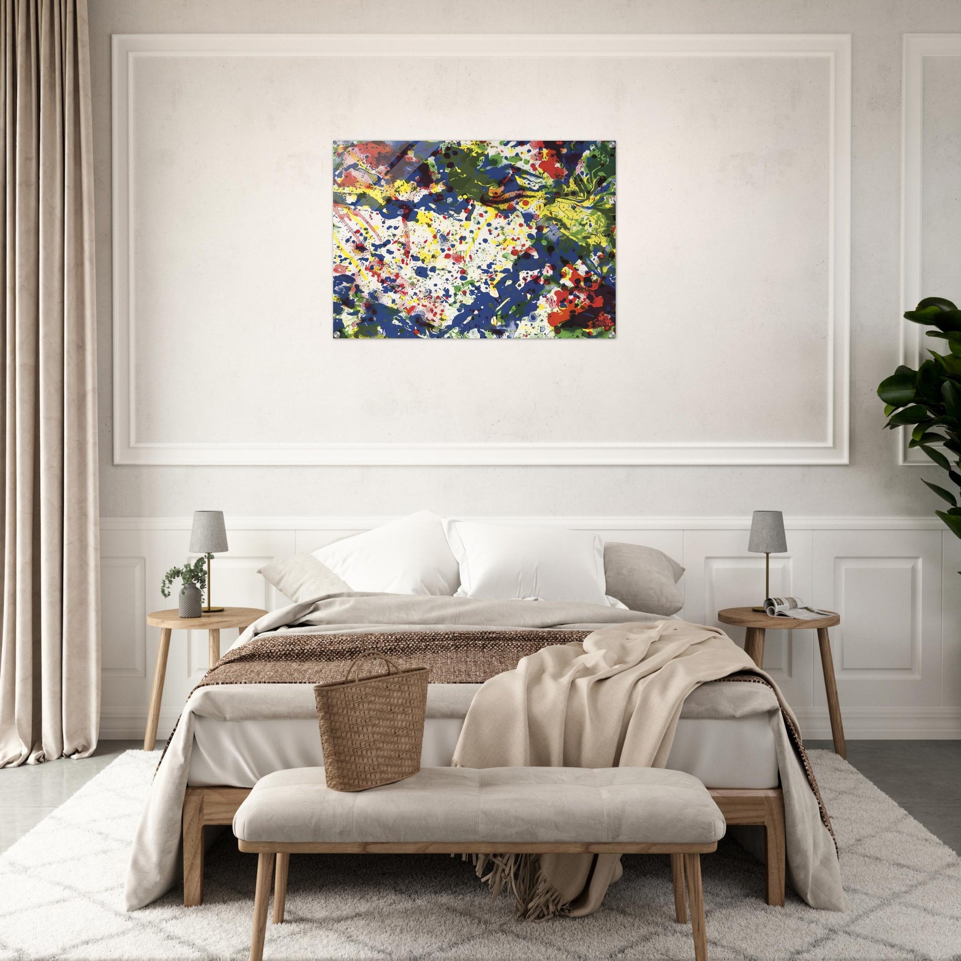 Untitled  from Papierski Portfolio   SF 355  - Sam Francis Acrylic Print - 70x100 cm / 28x40″ inches