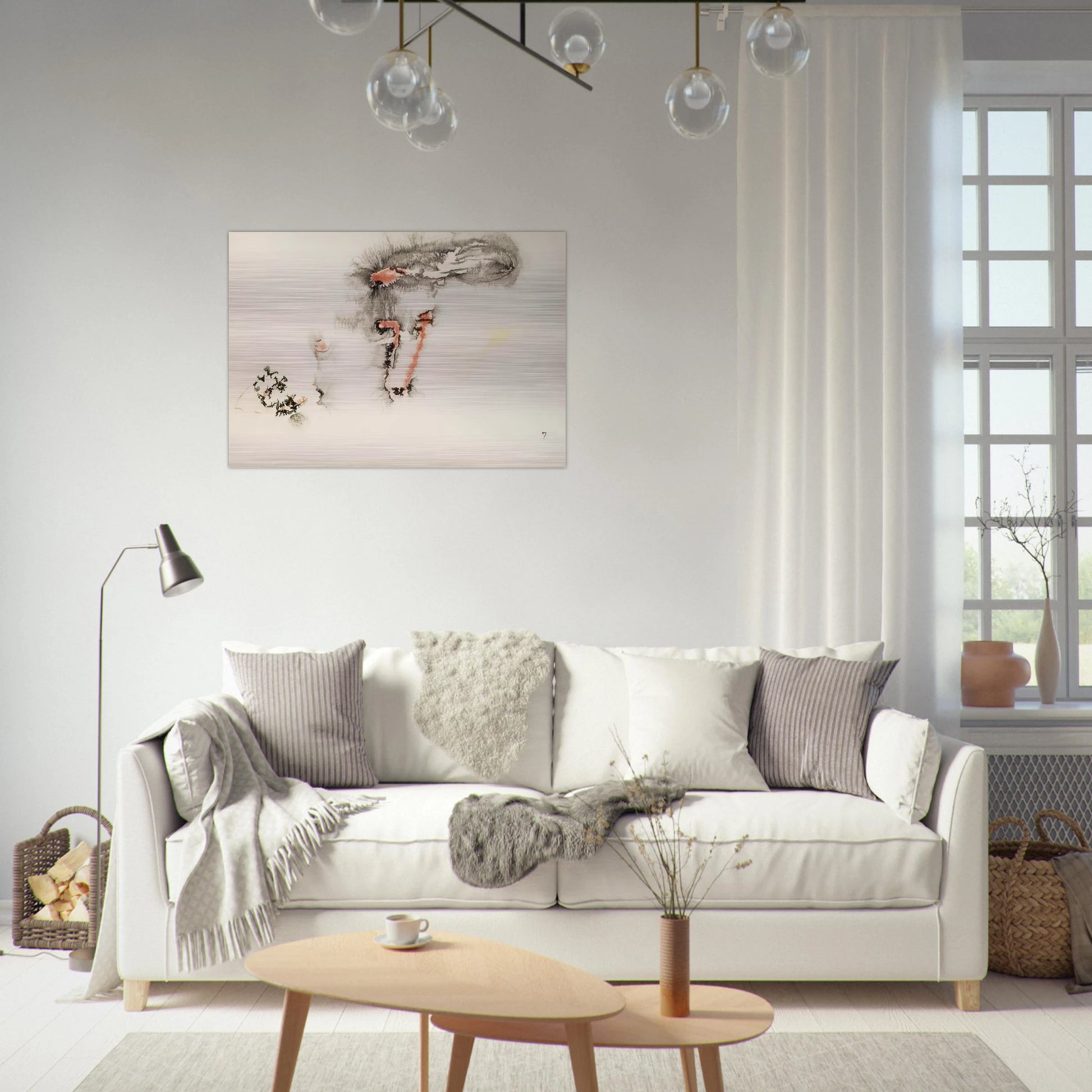 UNTITLED - Henri Michaux Brushed Aluminum Print - 70x100 cm / 28x40 inches | Henri Michaux Aluminum Print | Henri Michaux Prints