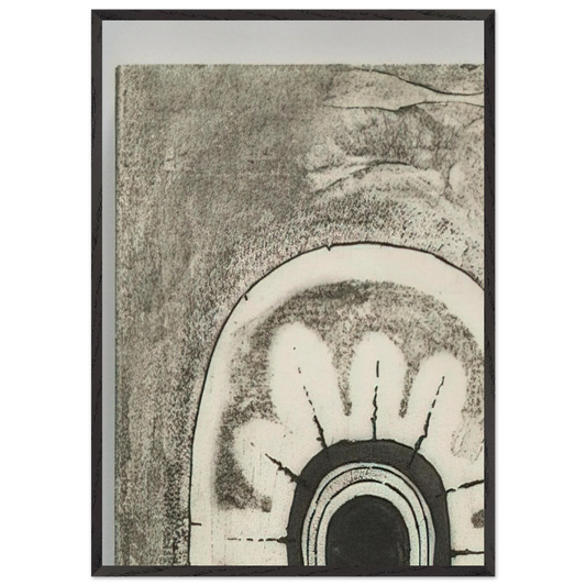 FIFTH STONE SIXTH STONE 1968 - Lee Bontecou 70x100 cm / 28x40 inches Framed Art Print – Black Wooden Frame
