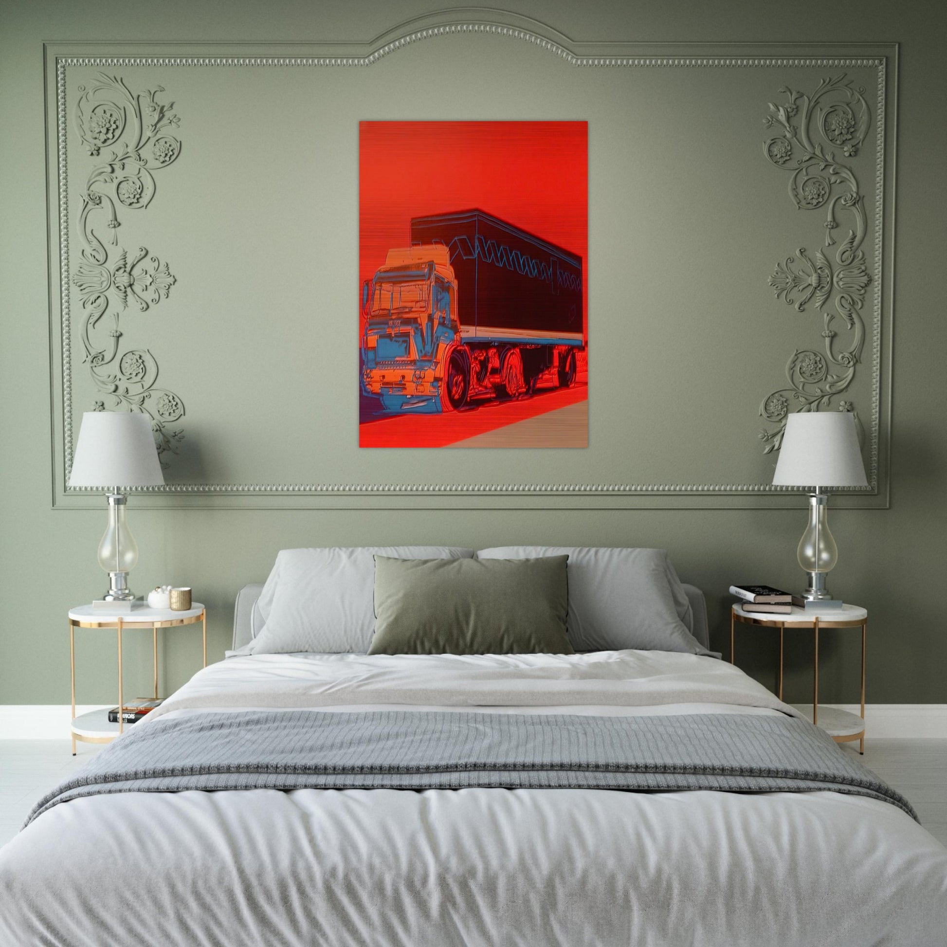 Truck Announcement - Andy Warhol Brushed Aluminum Print - 70x100 cm / 28x40 inches | Andy Warhol Aluminum Print | Andy Warhol Prints