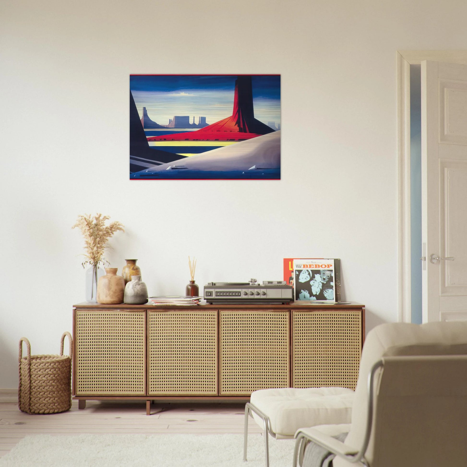 Monument Valley - Eyvind Earle Brushed Aluminum Print - 70x100 cm / 28x40 inches | Eyvind Earle Aluminum Print | Eyvind Earle Prints