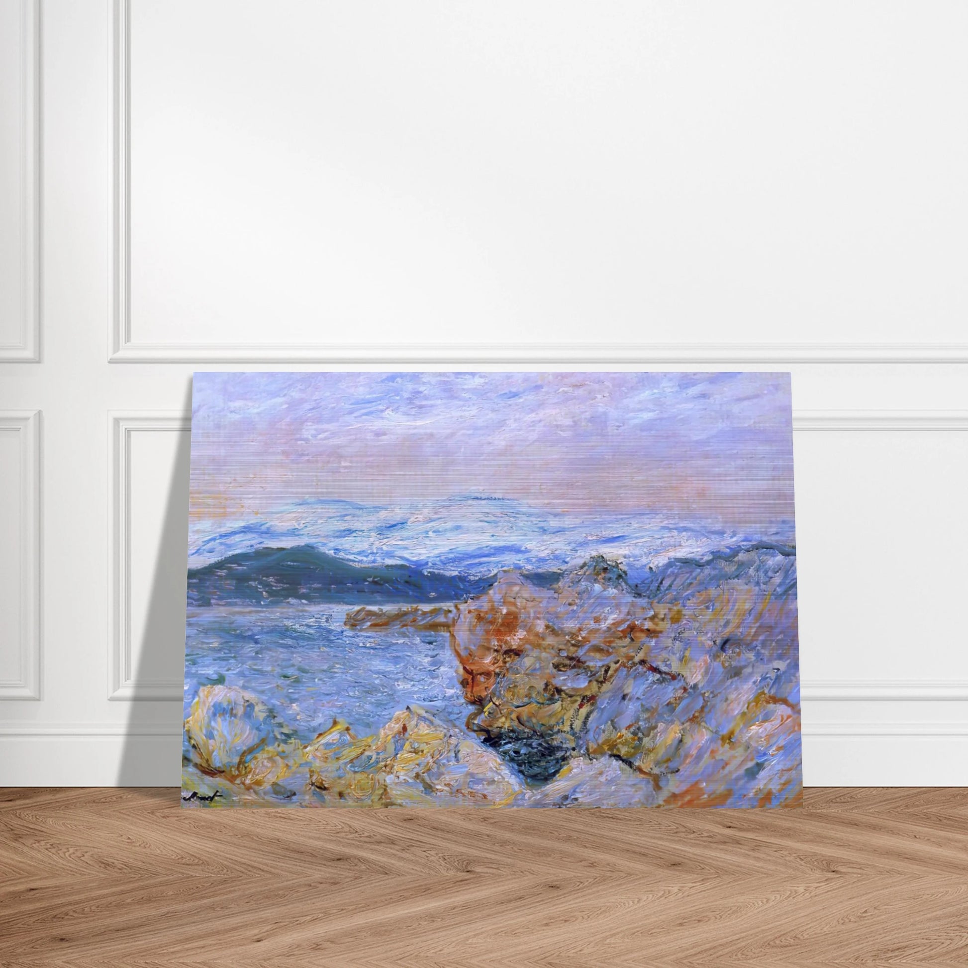 The Gulf Juan at Antibes - claude monet Brushed Aluminum Print - 70x100 cm / 28x40 inches | claude monet Aluminum Print | claude monet Prints