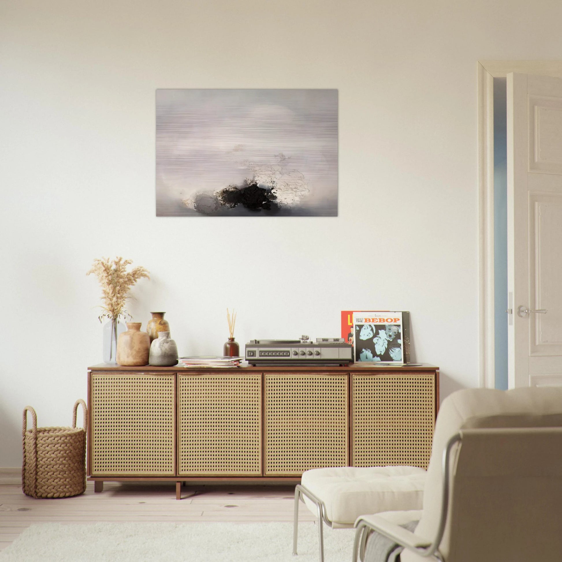 N MERO 148 1959 - Luis Feito Brushed Aluminum Print - 70x100 cm / 28x40 inches | Luis Feito Aluminum Print | Luis Feito Prints