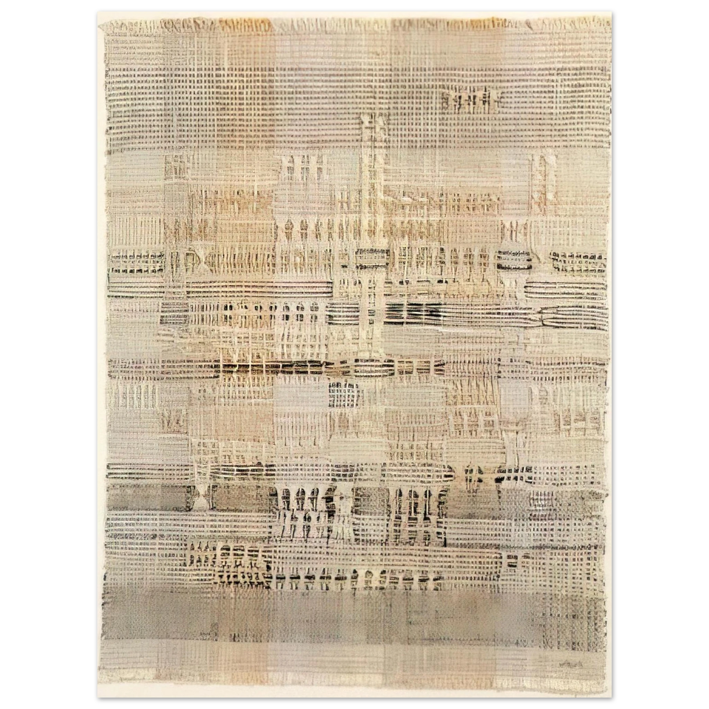 Anni Albers - DEVELOPMENT IN ROSE I 1952  75x100 cm / 30x40inches Fine Art Poster