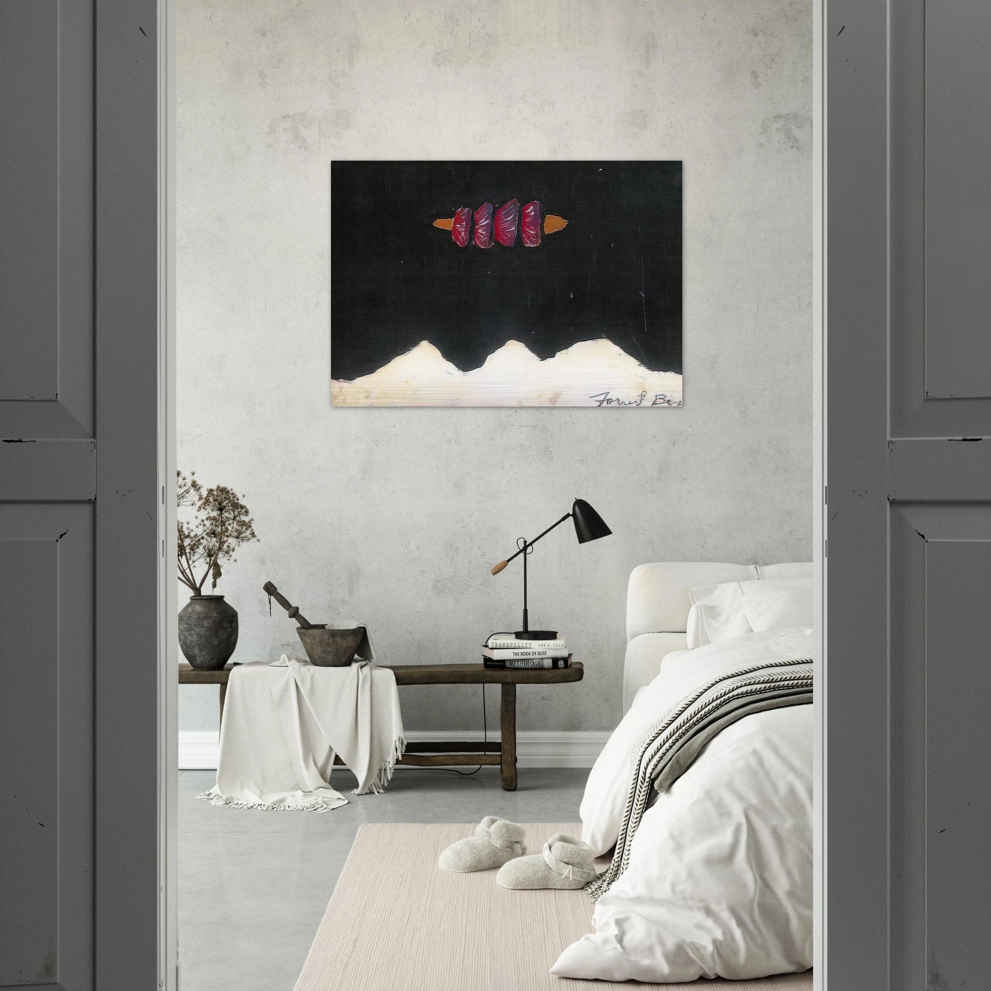 Untitled #39 - 1950 - Forrest Bess Brushed Aluminum Print - 70x100 cm / 28x40 inches | Forrest Bess Aluminum Print | Forrest Bess Prints