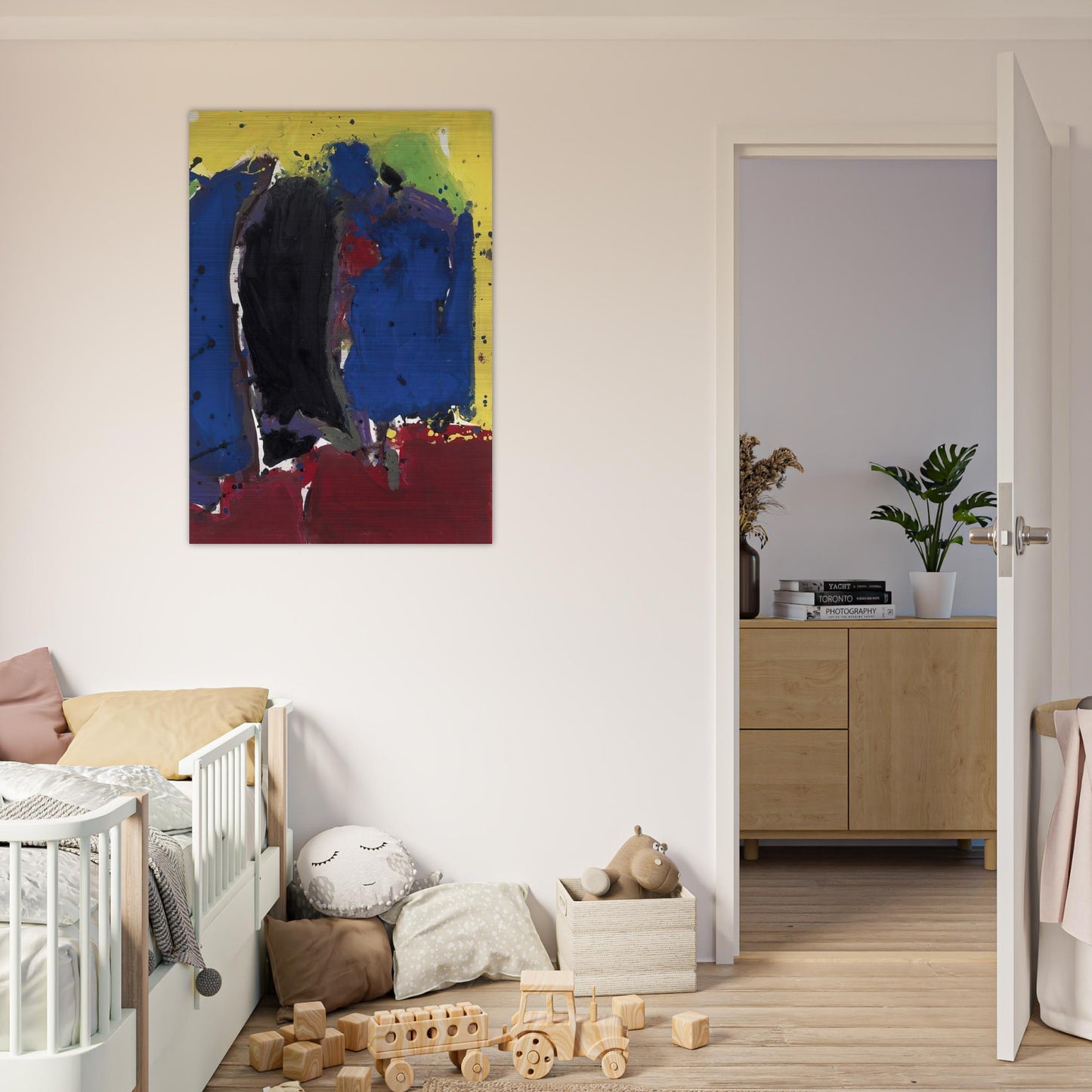 Composition - Sam Francis Brushed Aluminum Print - 70x100 cm / 28x40 inches | Sam Francis Aluminum Print | Sam Francis Prints