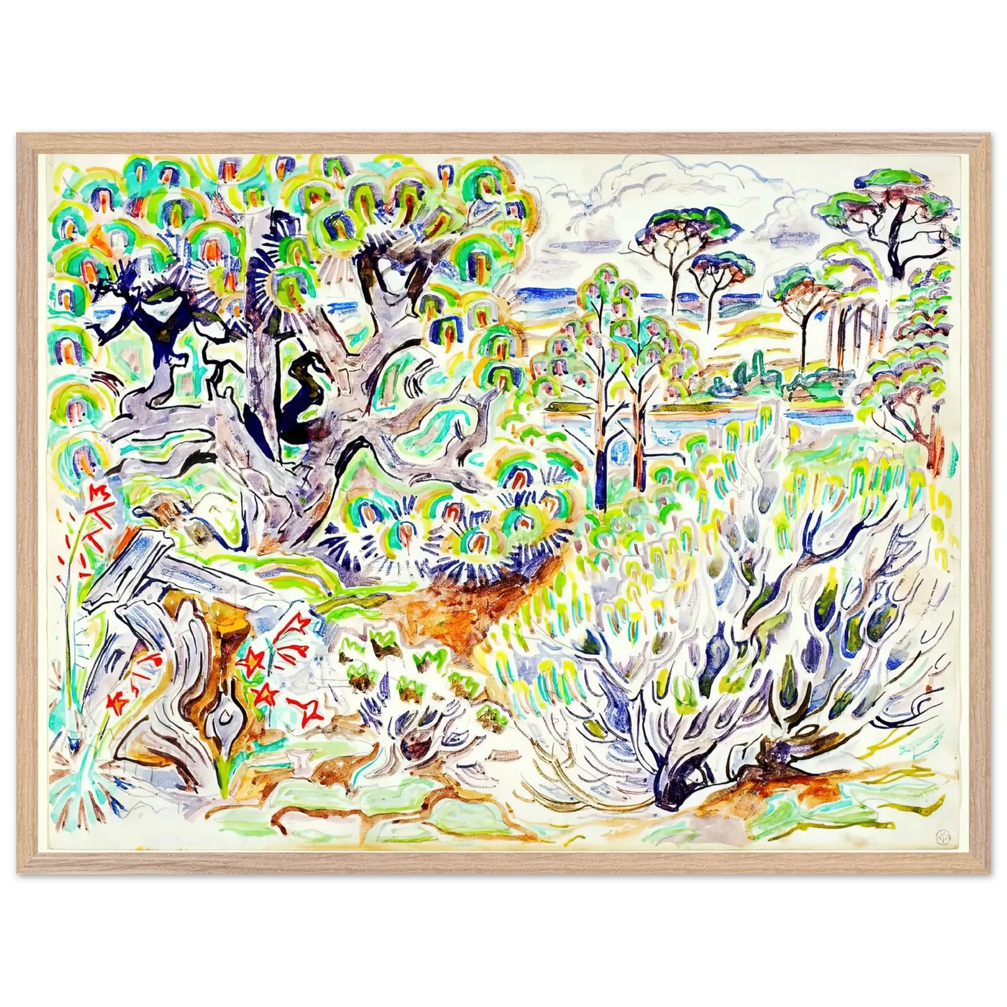 Walter Inglis Anderson - Walter Anderson Wall art - A2 (42 x 59.4  cm) - Premium Wooden Framed Poster With Fine Art Paper - Wood frame