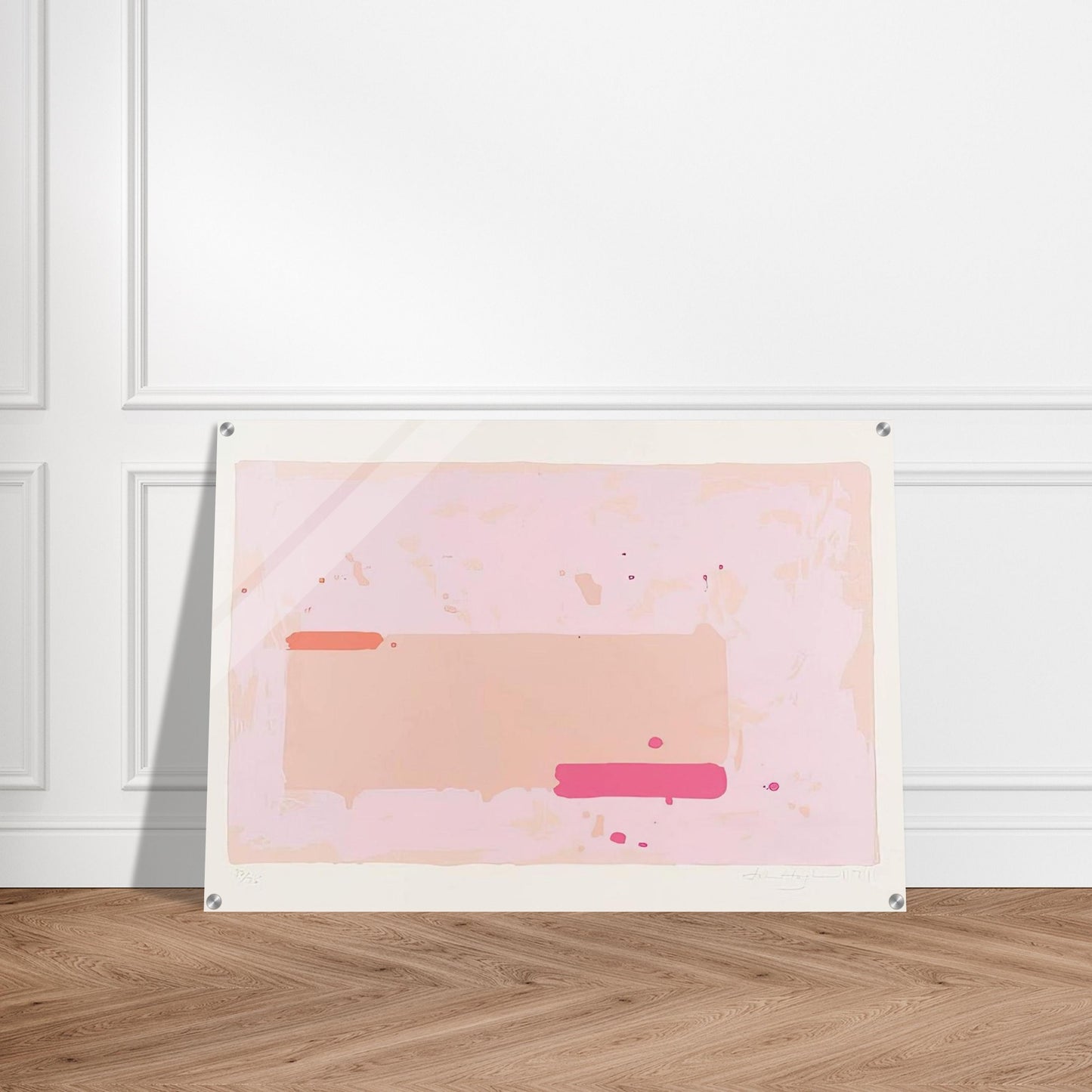 Orange, Pink - 1971 - John Hoyland Acrylic Print - 70x100 cm / 28x40″ inches | John Hoyland Wall Art | John Hoyland Prints
