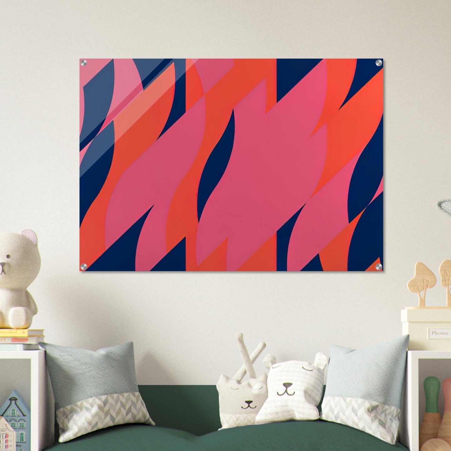 RED WITH RED 1 2007 - Bridget Riley Acrylic Print - 70x100 cm / 28x40″ inches | Bridget Riley Wall Art | Bridget Riley Prints