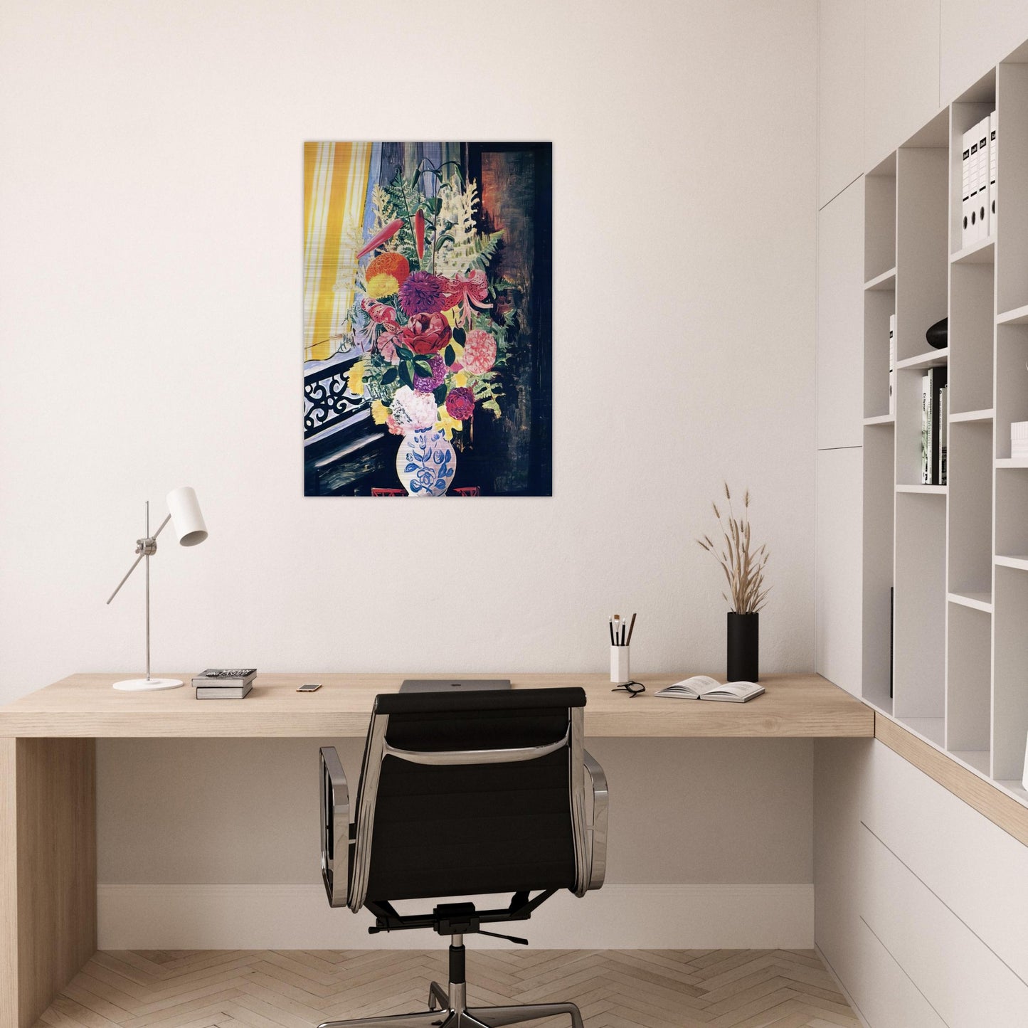BOUQUET OF VARIOUS FLOWERS 1927 - Moise Kisling Brushed Aluminum Print - 70x100 cm / 28x40 inches | Moise Kisling Aluminum Print | Moise Kisling Prints