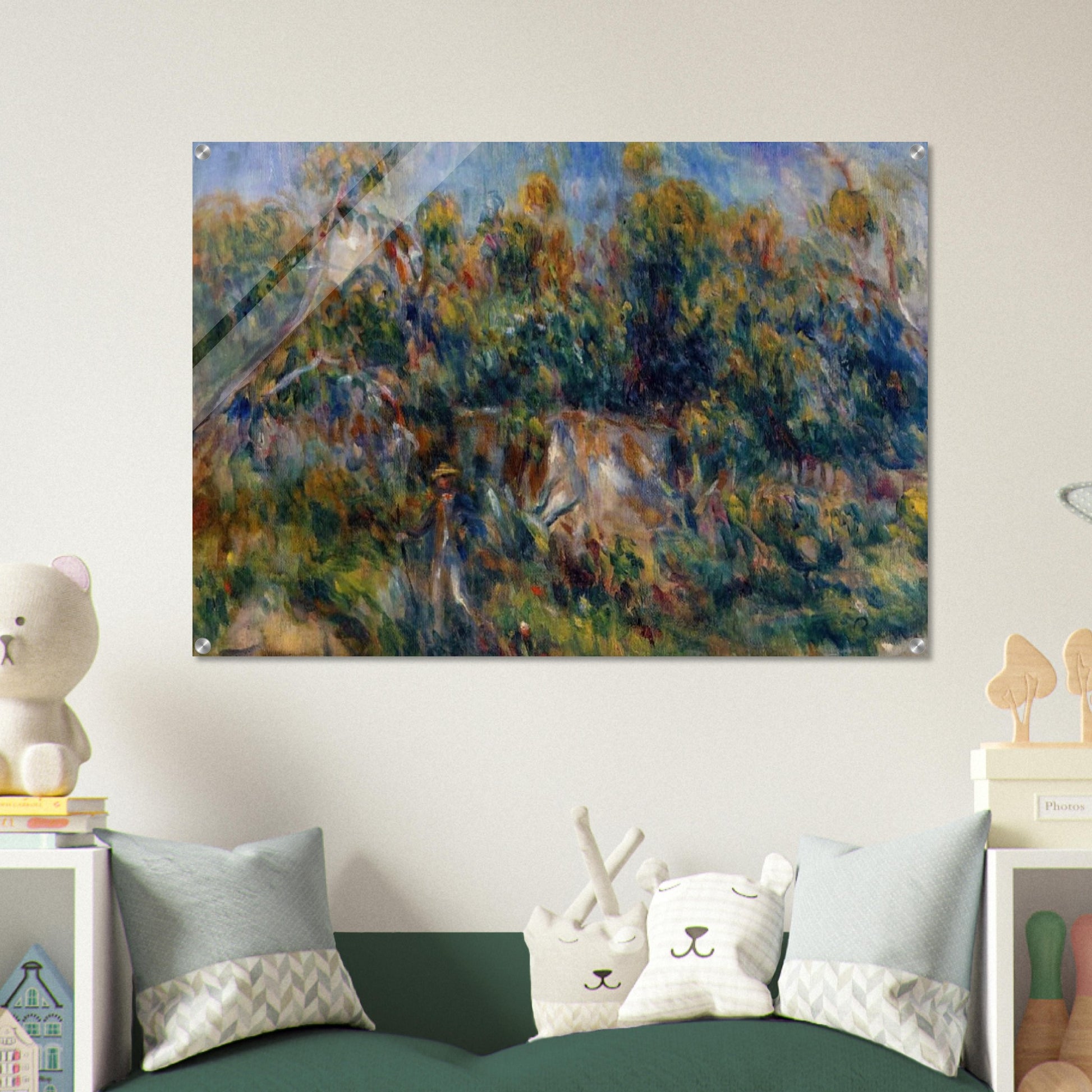 The Painter Taking a Stroll at Cagnes - Pierre-Auguste Renoir Acrylic Print - 70x100 cm / 28x40″ inches | Pierre-Auguste Renoir Wall Art | Pierre-Auguste Renoir Prints
