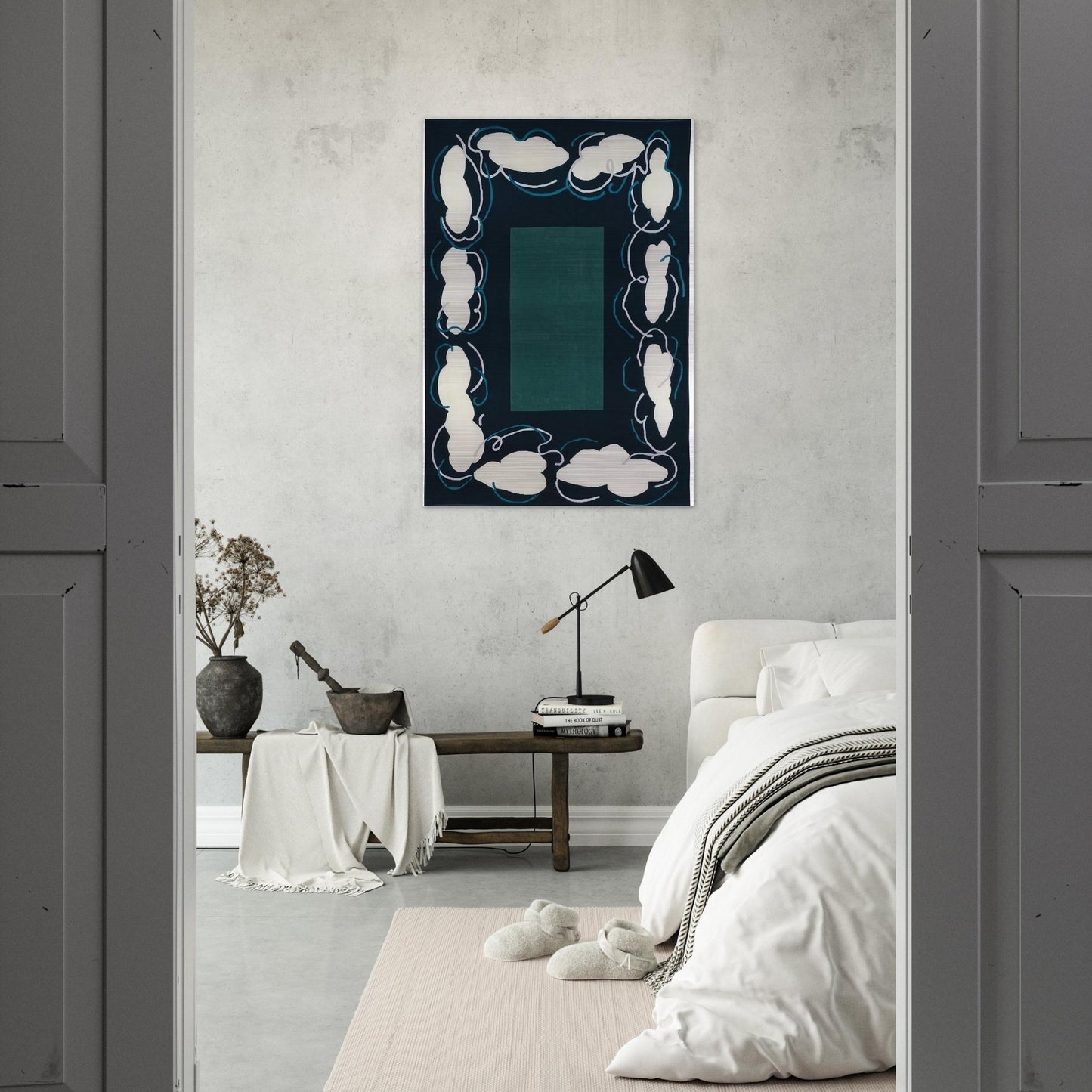 Cielo Par Terra - 1984 - Mario Schifano Brushed Aluminum Print - 70x100 cm / 28x40 inches | Mario Schifano Aluminum Print | Mario Schifano Prints