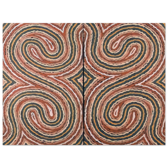 Clifford Possum Tjapaltjarri - Worm Dreaming - 1999  75x100 cm / 30x40inches Fine Art Poster