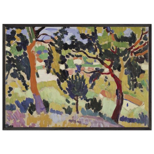 L ESTAQUE 1906 - Andre Derain 70x100 cm / 28x40 inches Framed Art Print – Black Wooden Frame