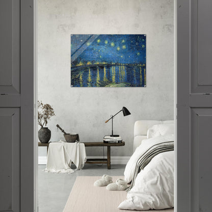Starry Night Over the Rhone - Vincent van Gogh Acrylic Print - 70x100 cm / 28x40″ inches