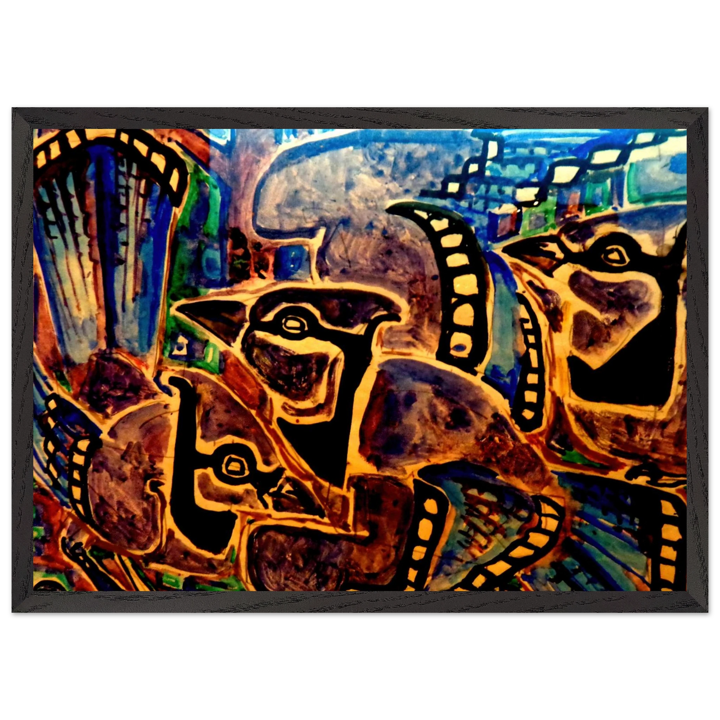 Walter Inglis Anderson - Walter Anderson Wall art - 30x40 cm / 12x16 inches - Premium Wooden Framed Poster With Fine Art Paper-canvas - Black frame