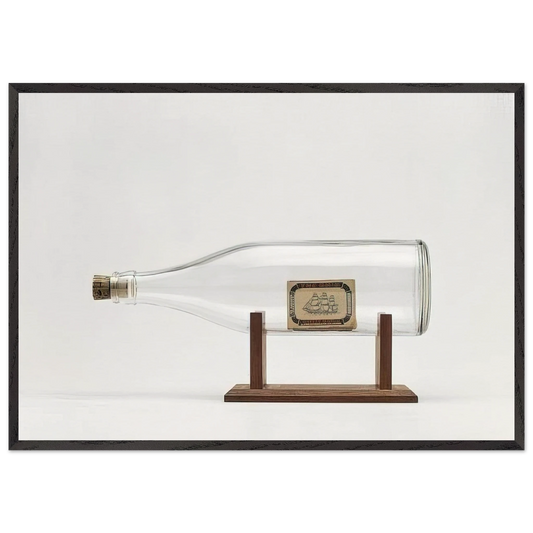 Ship in a Bottle - 1963 - Billy Apple 70x100 cm / 28x40 inches Framed Art Print – Black Wooden Frame