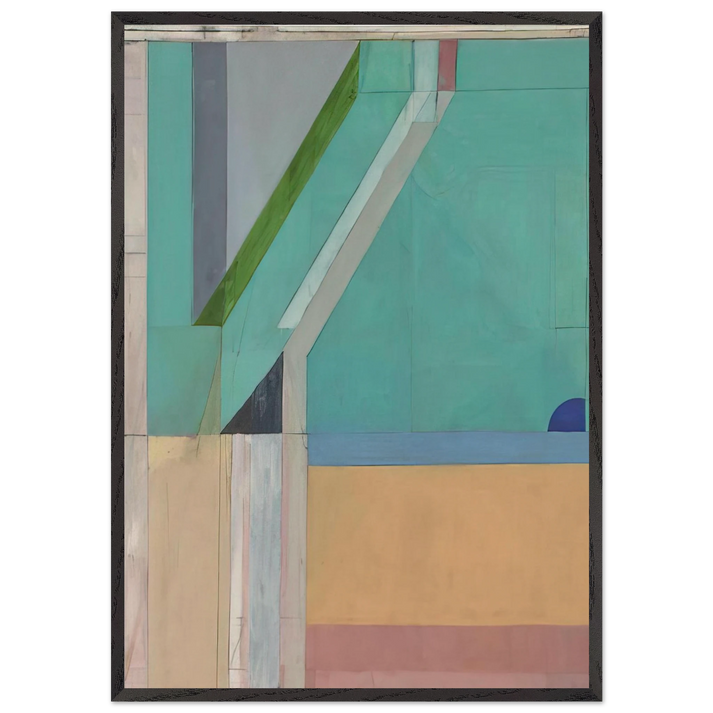 Ocean Park 40 - Richard Diebenkorn 70x100 cm / 28x40 inches Framed Art Print – Black Wooden Frame