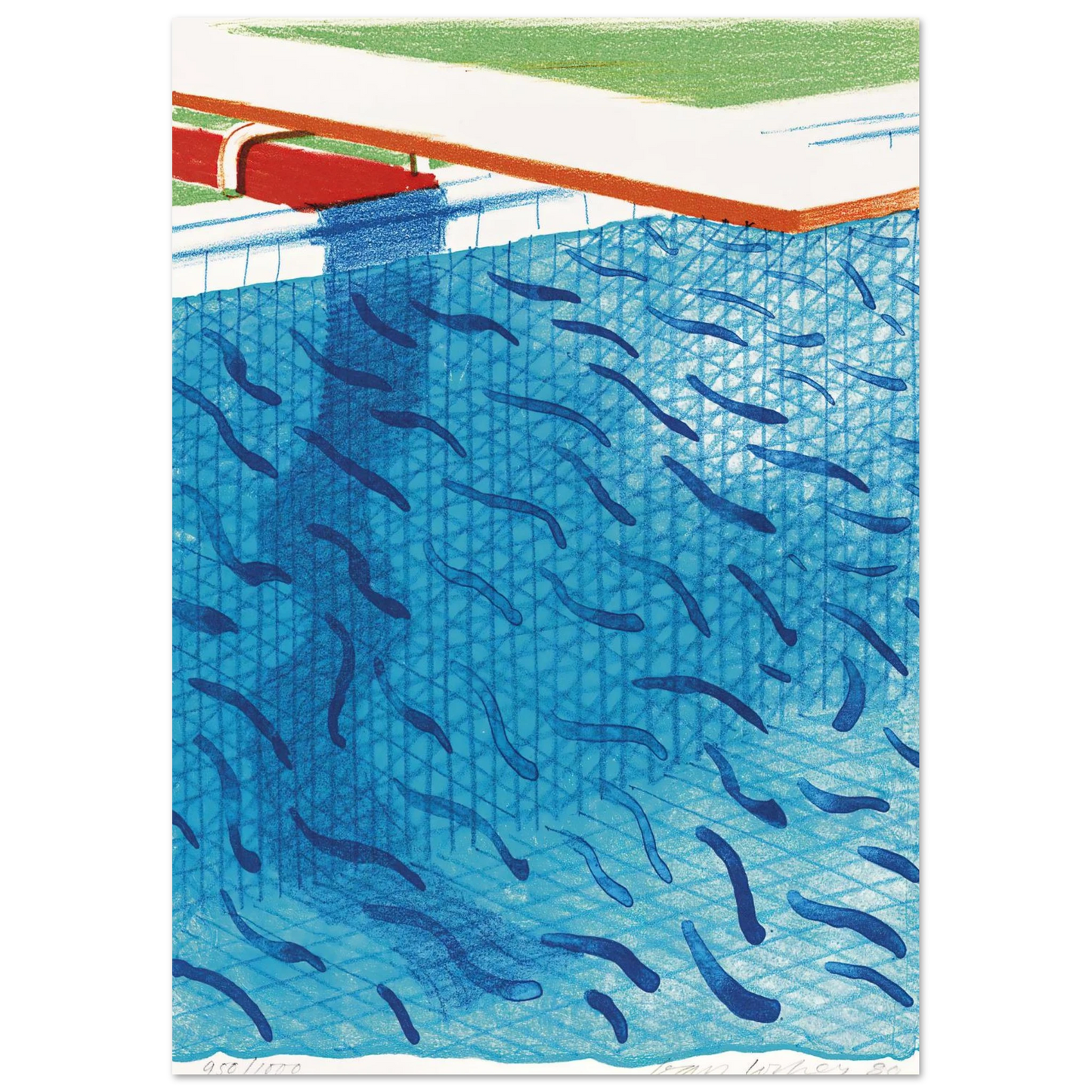 David Hockney - David Hockney Wall art - 21x29.7 cm / 8x12" - Premium Wooden Framed Poster With Fine Art Paper-canvas - Wood frame