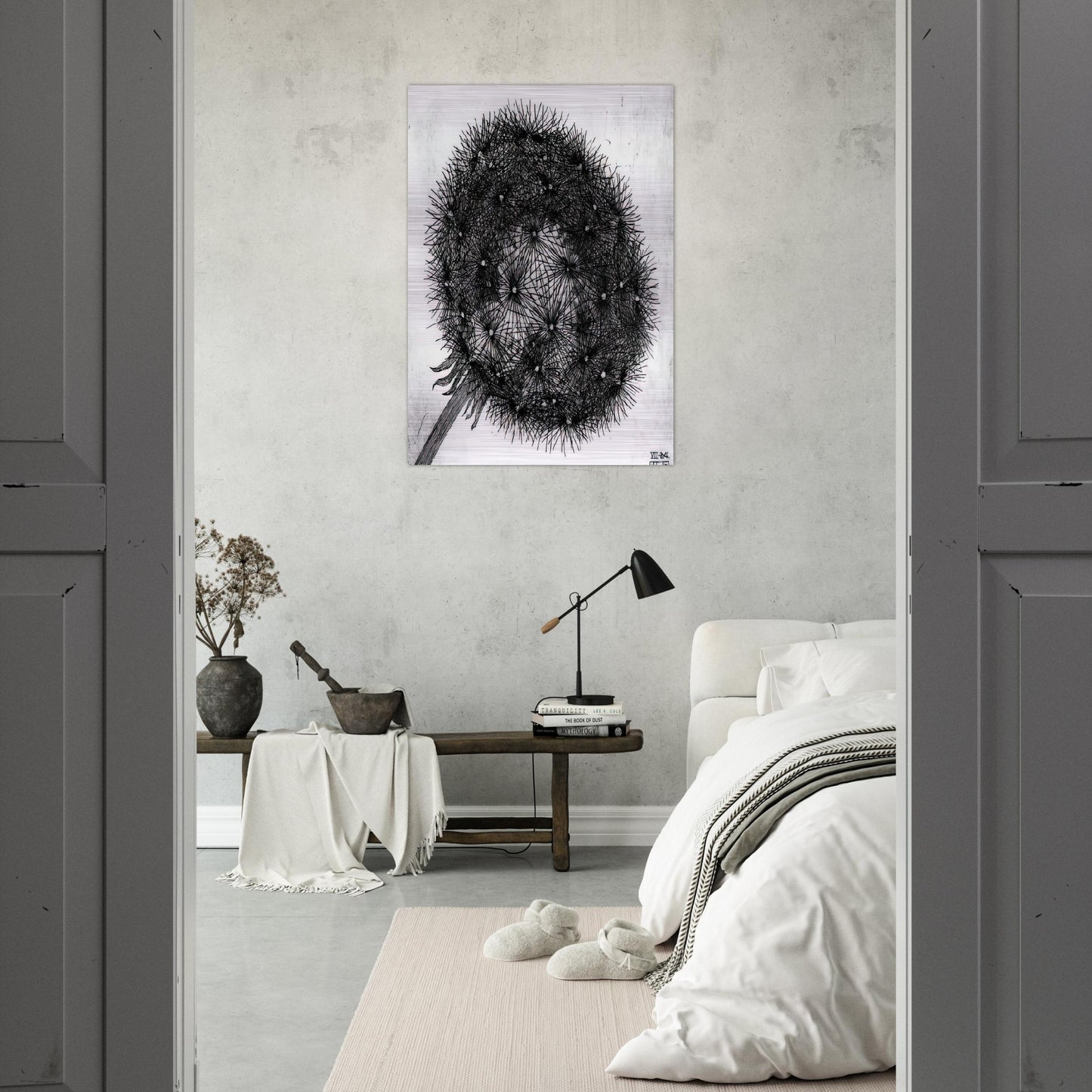 BLOWBALL I - MC Escher Brushed Aluminum Print - 70x100 cm / 28x40 inches | MC Escher Aluminum Print | MC Escher Prints